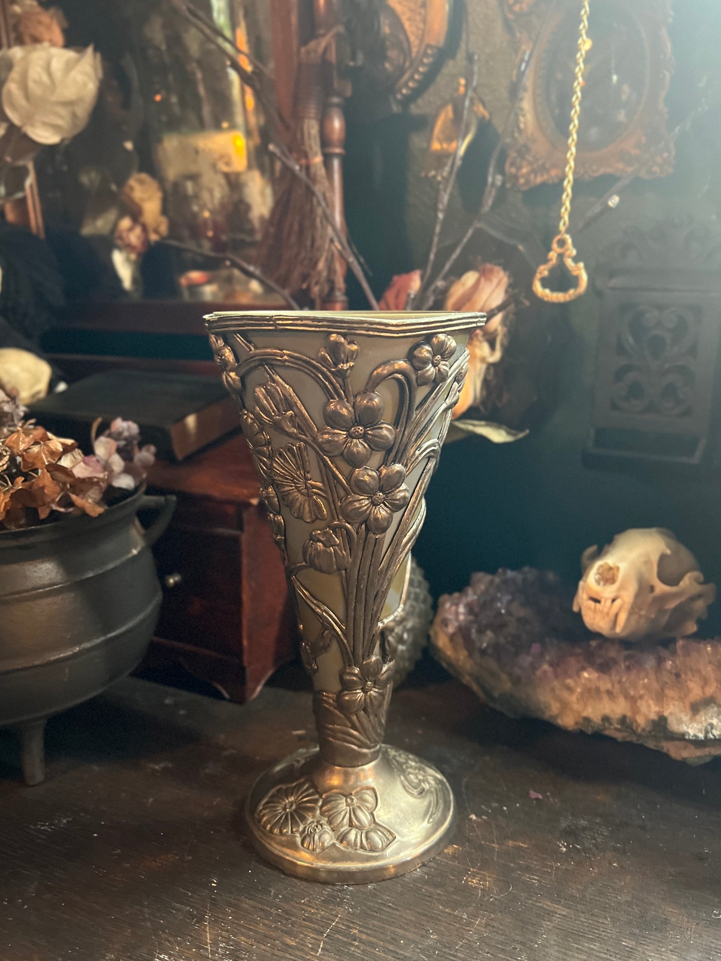 Art Nouveau Silver Plated Vase