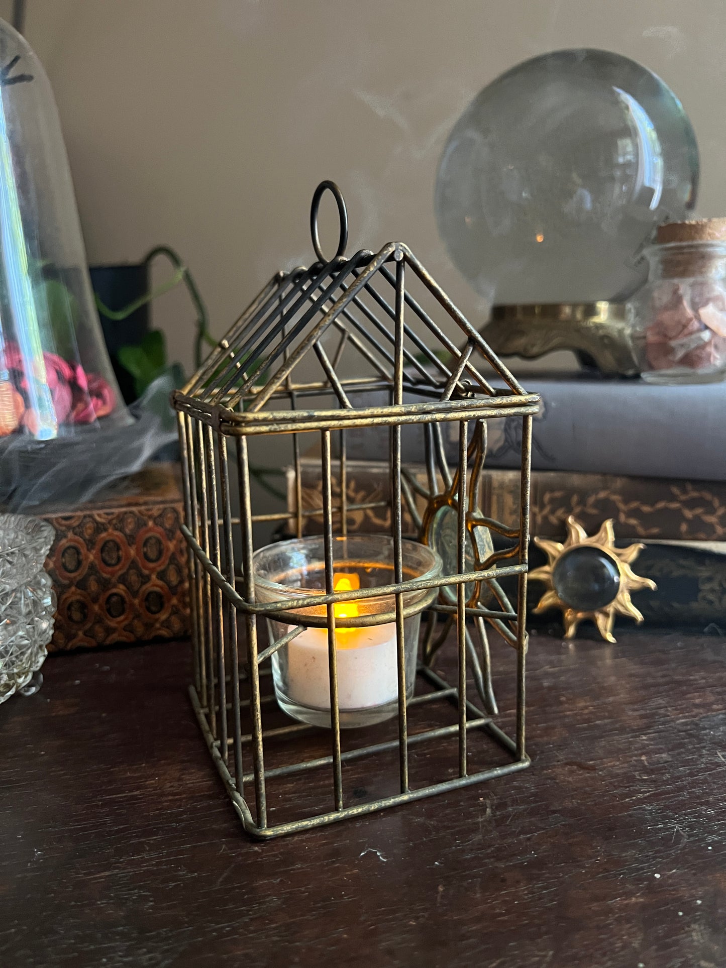 Celestial Glass Sun Tealight Candle Holder