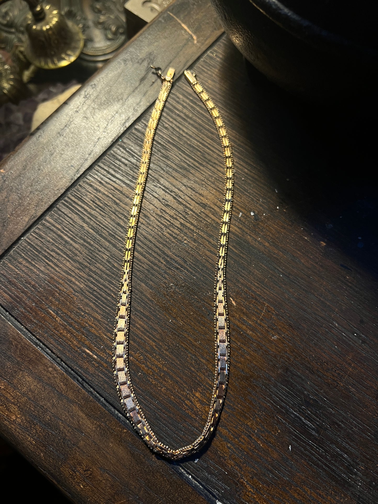 Italian 925 Tri-Color Chevron Necklace