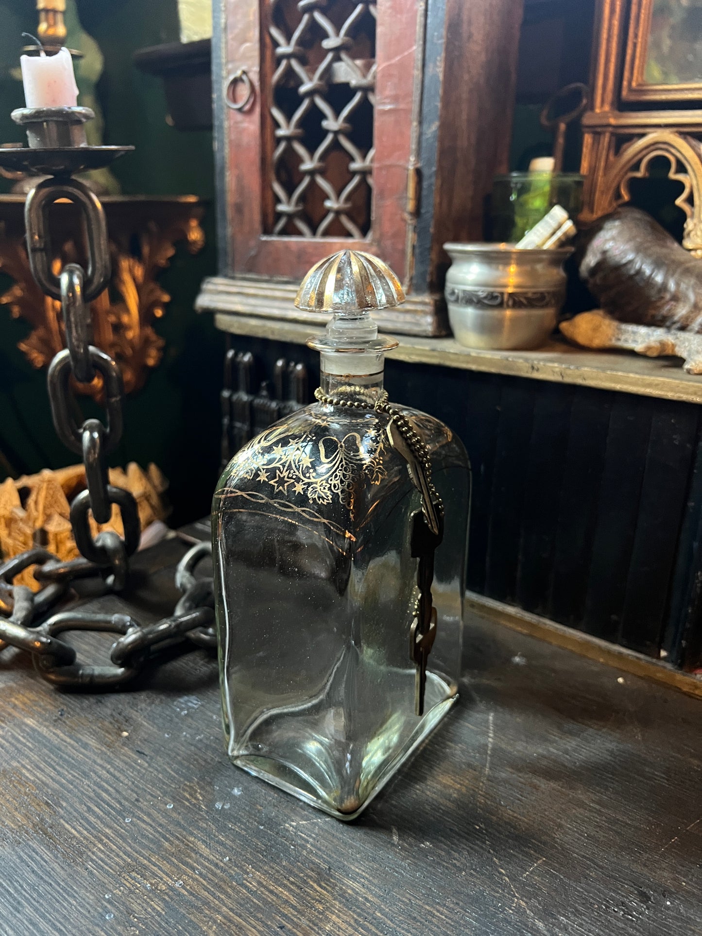 Vintage Decanter with Keys