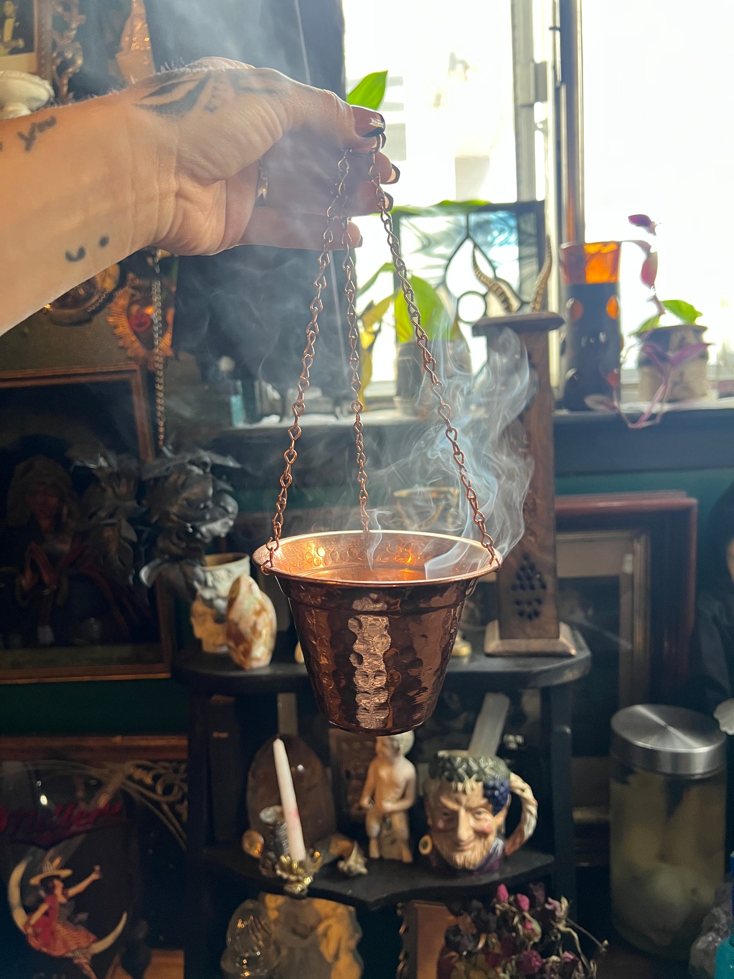 Copper Hanging Cauldron