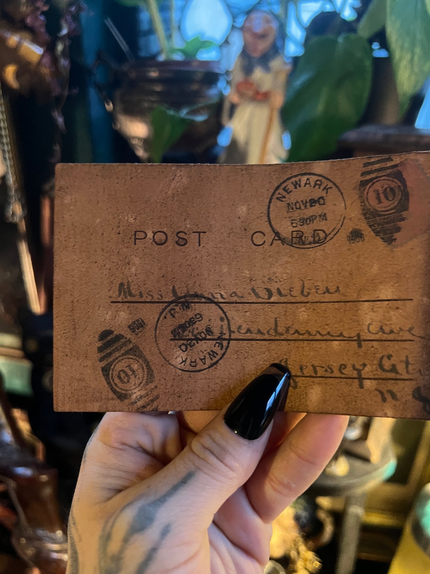 Lovers Leather Postcard