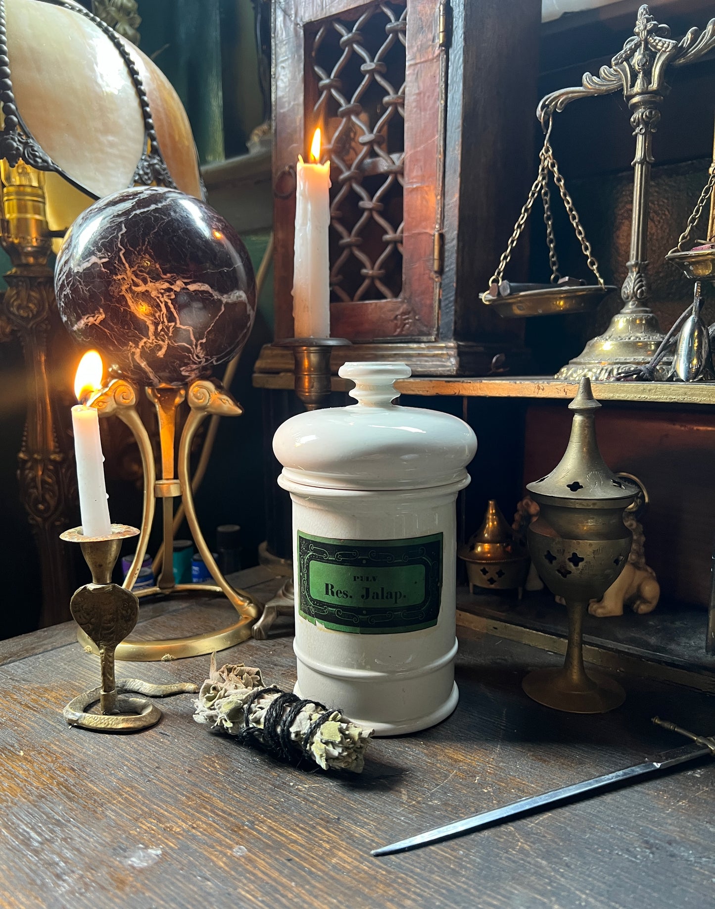 Antique Porcelain Apothecary Jar