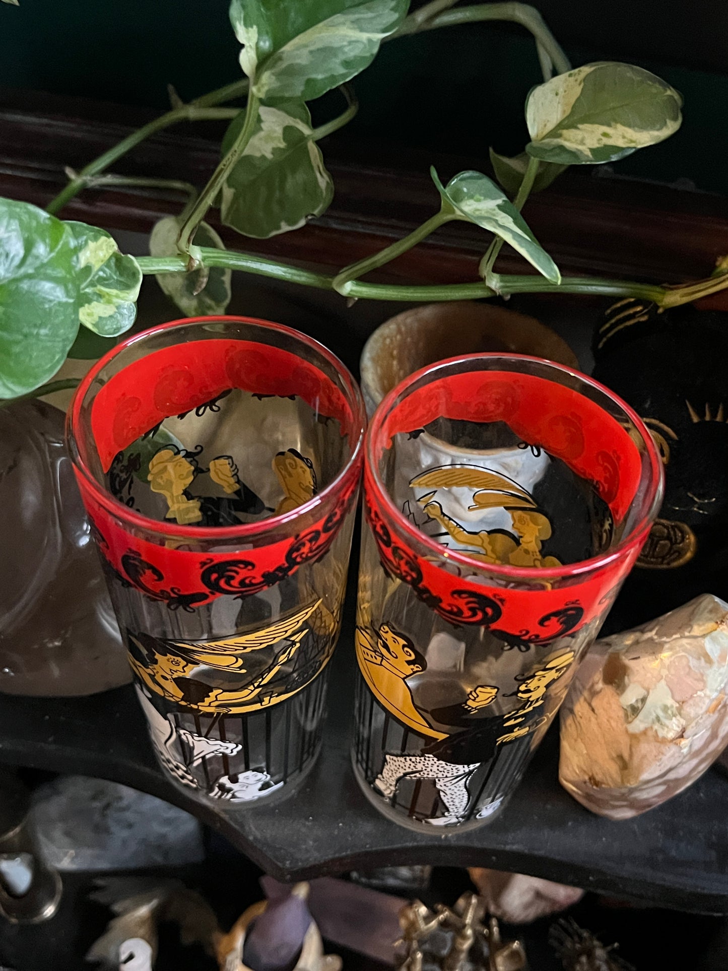 Hazel Atlas Moulin Rouge Drinking Glasses