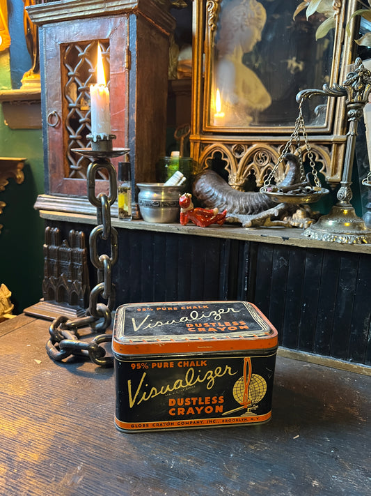 Antique Visualizer Chalk Tin