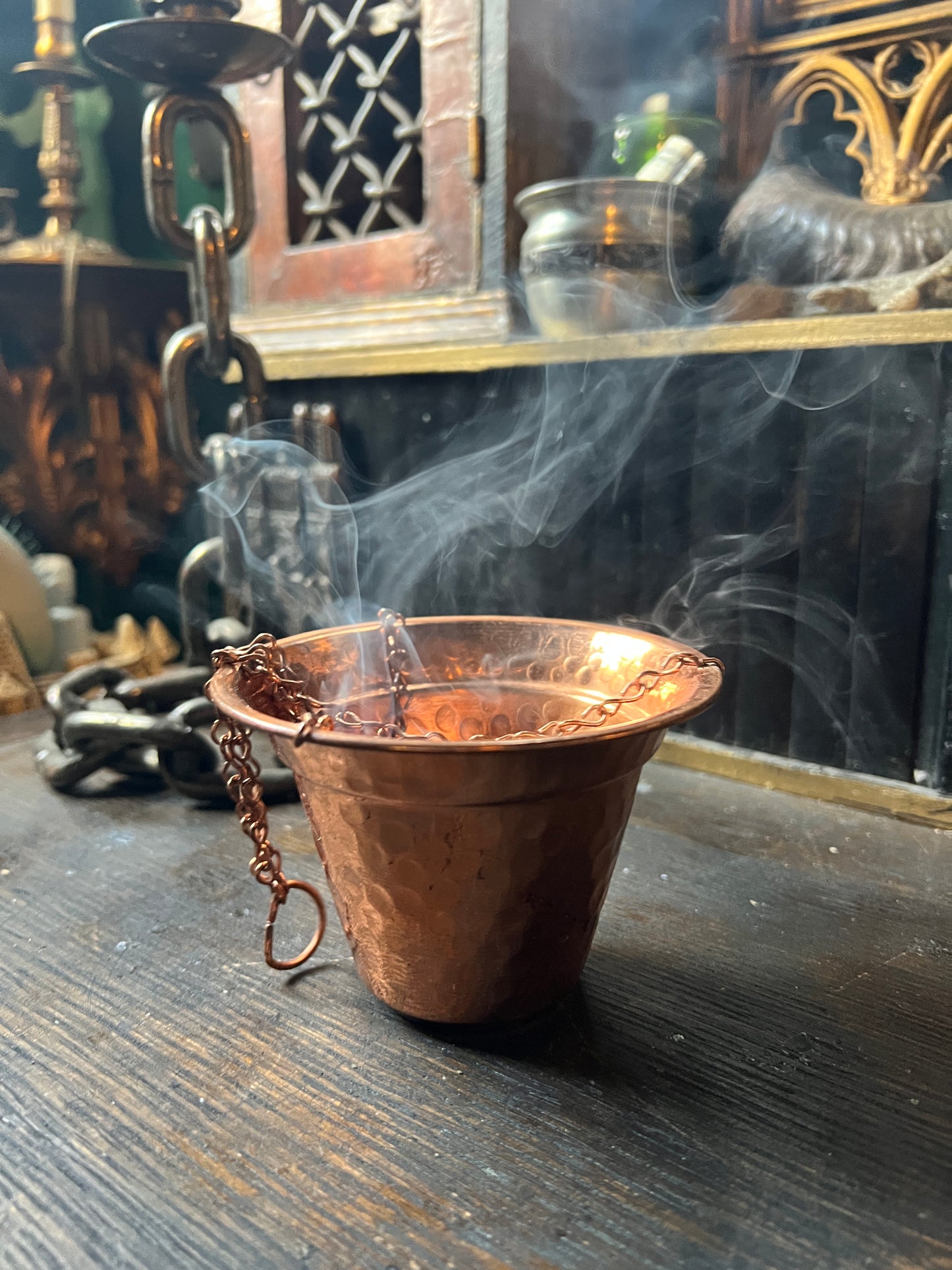 Copper Hanging Cauldron