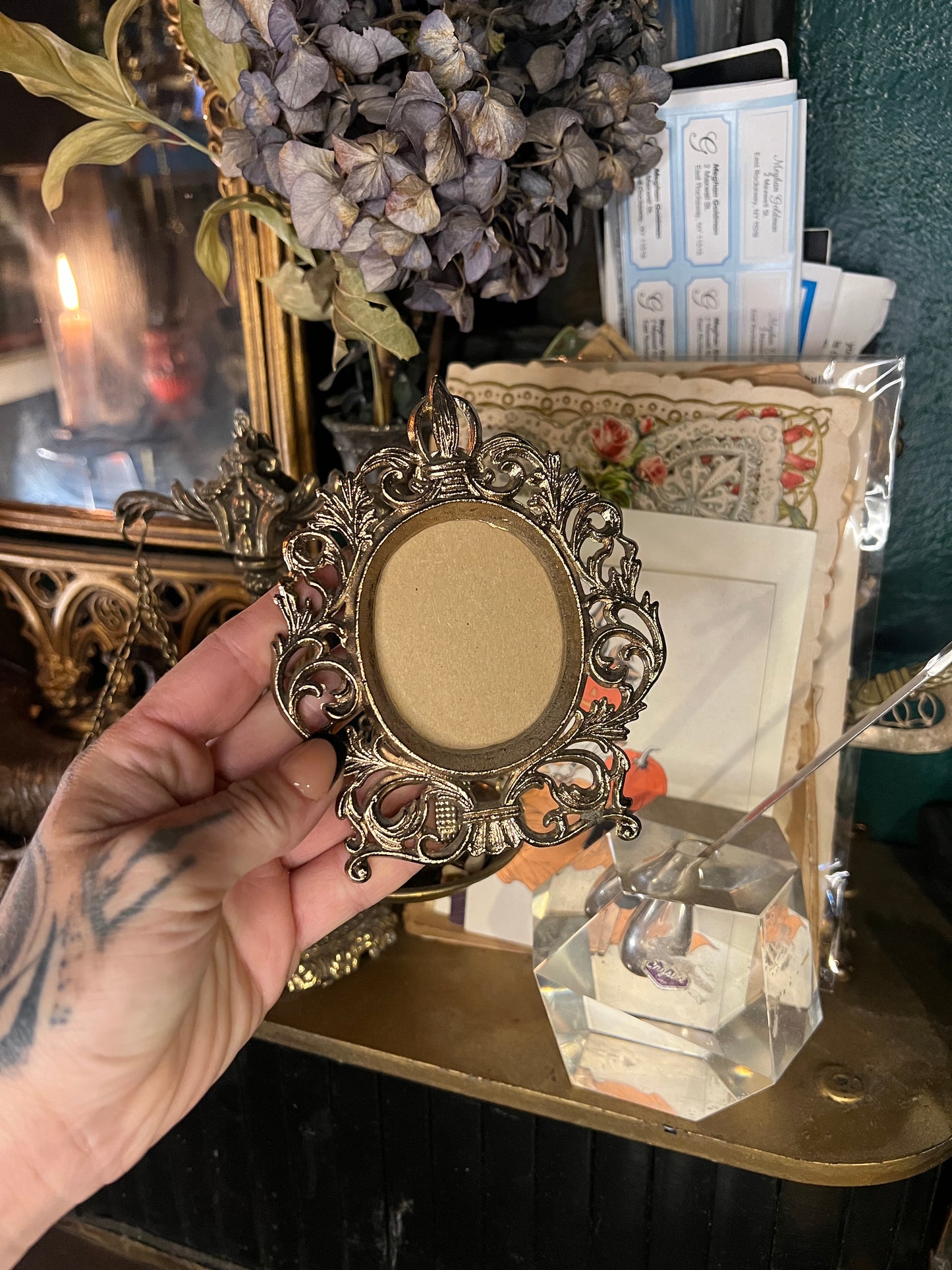 Miniature Gold Ornate Frame