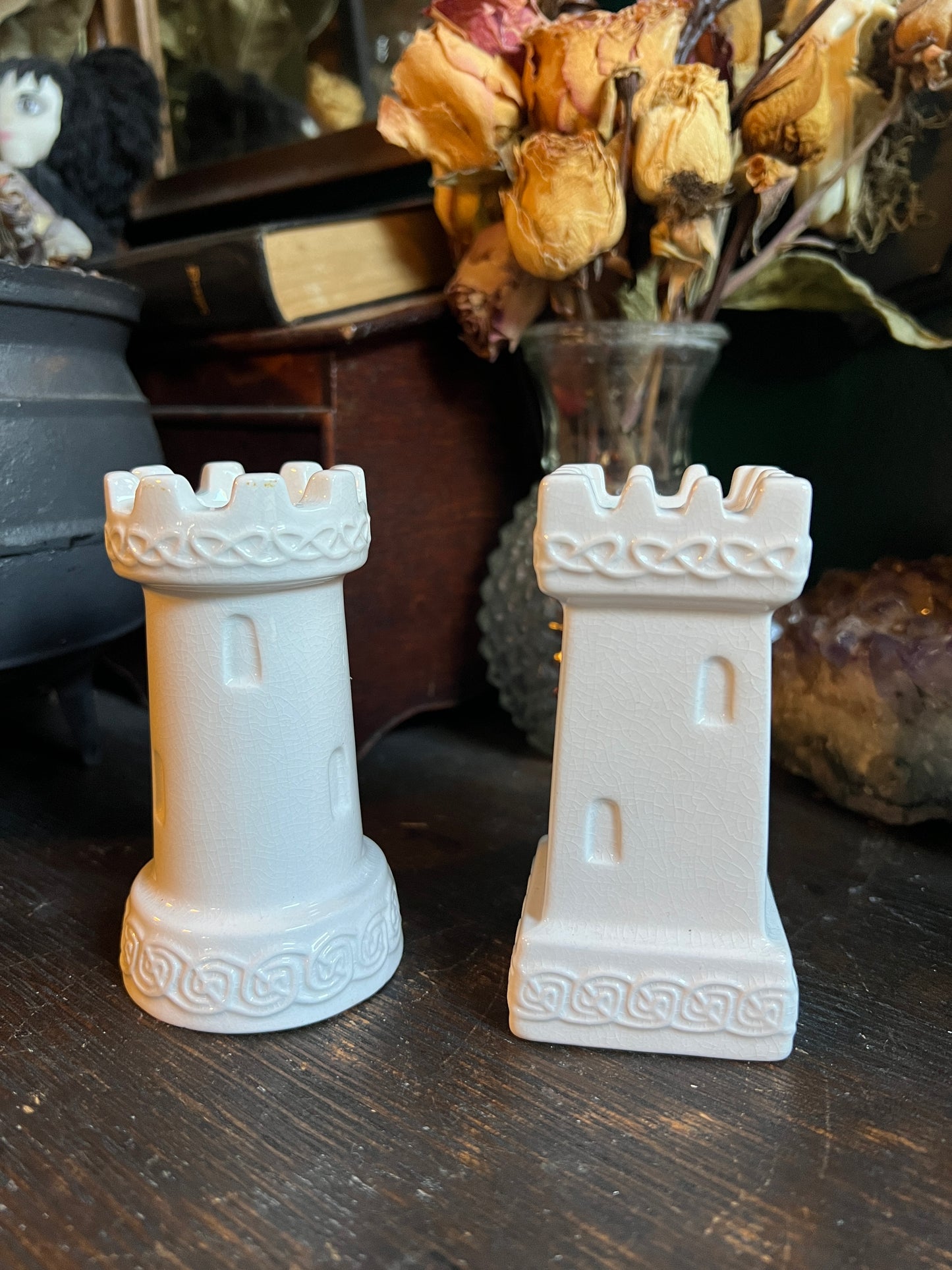 Celtic Castle Towers Salt & Pepper Shakers