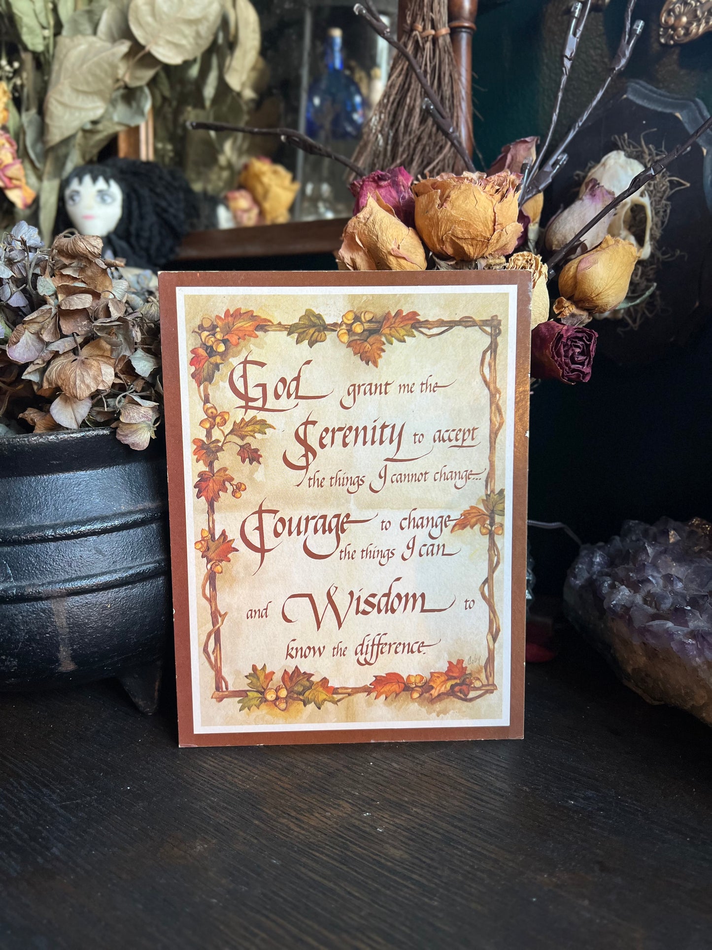 Vintage Serenity Prayer Plaque