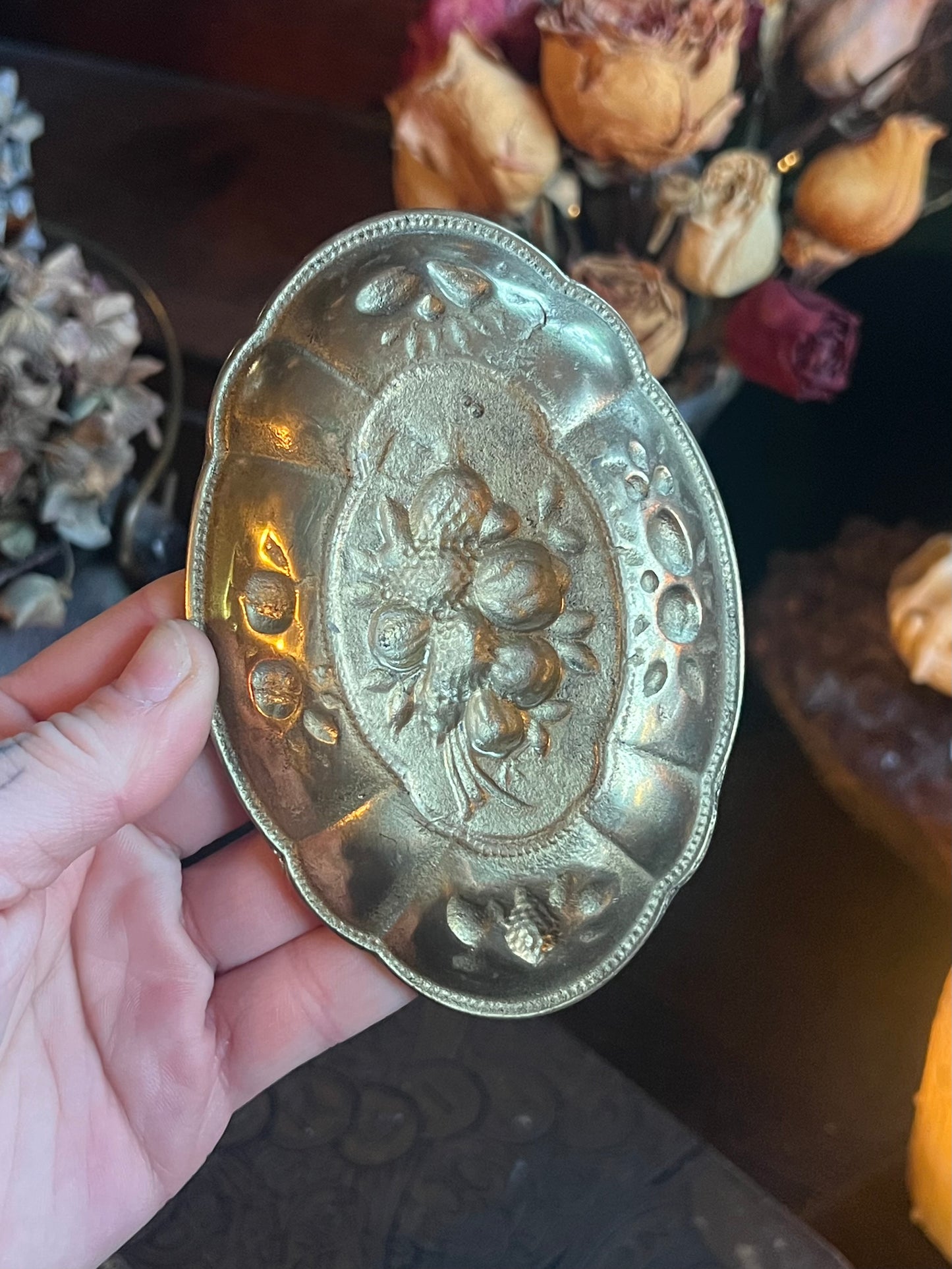 Brass Fruit Trinket Dish