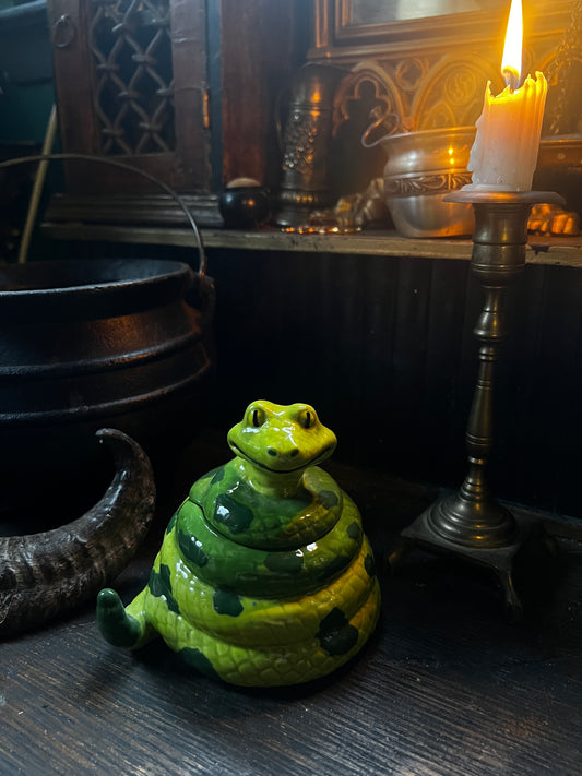 Ceramic Snake Trinket Box