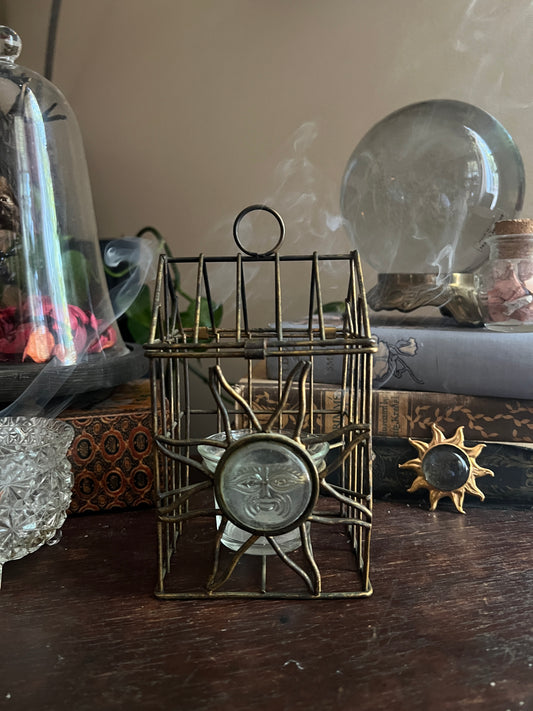 Celestial Glass Sun Tealight Candle Holder