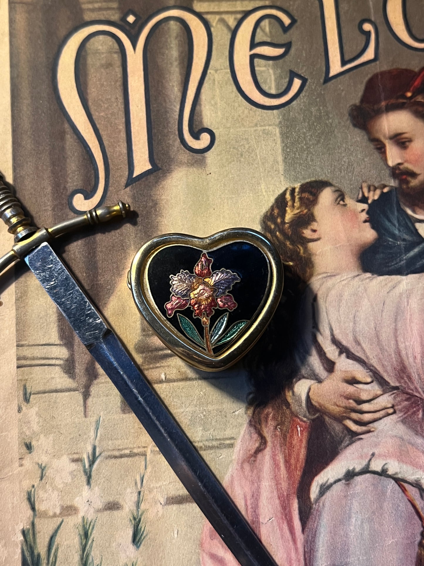 Floral Cloisonné Pill Box