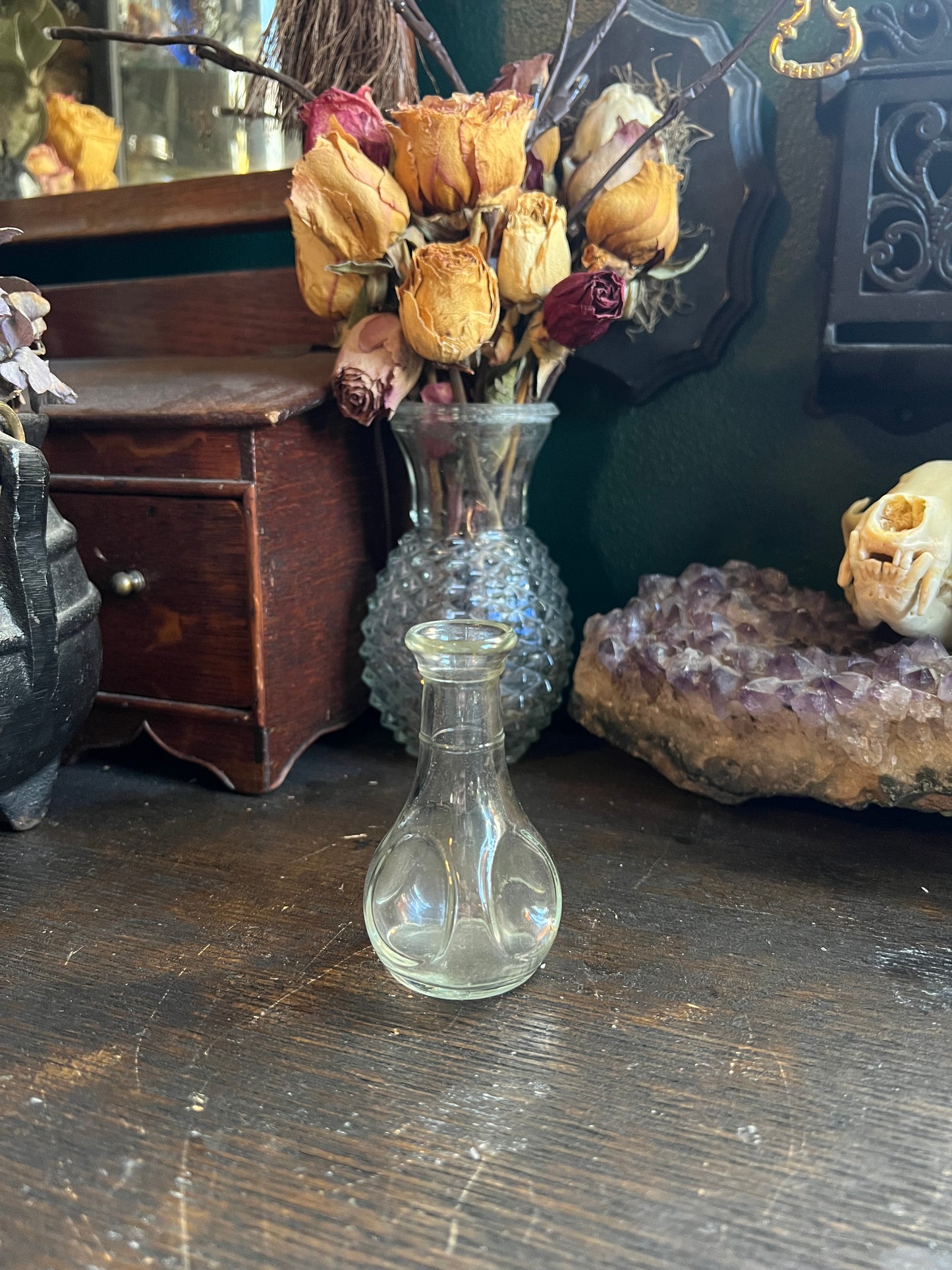 Thumbprint Glass Bottle