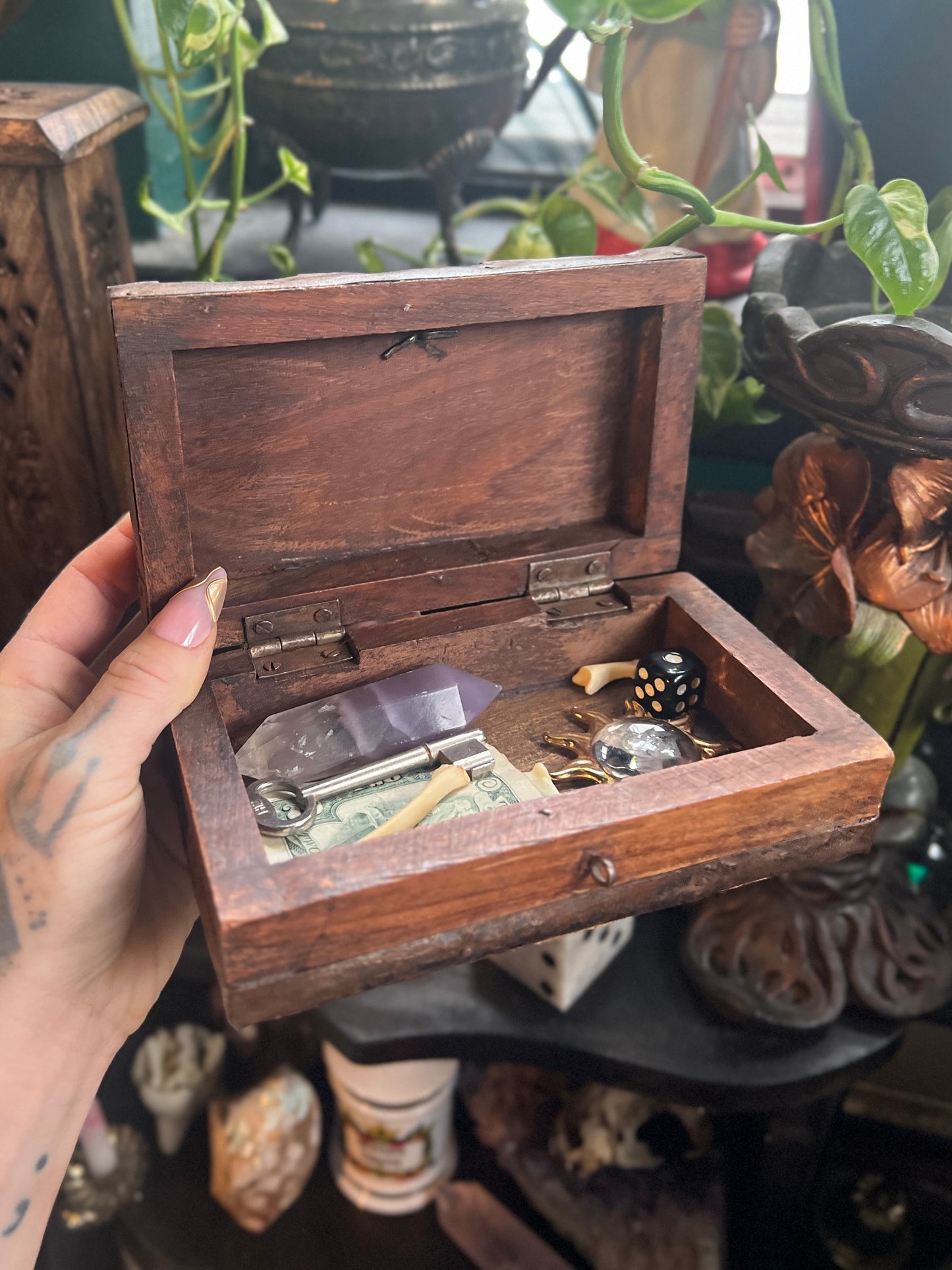 Rustic Wooden Trinket Box