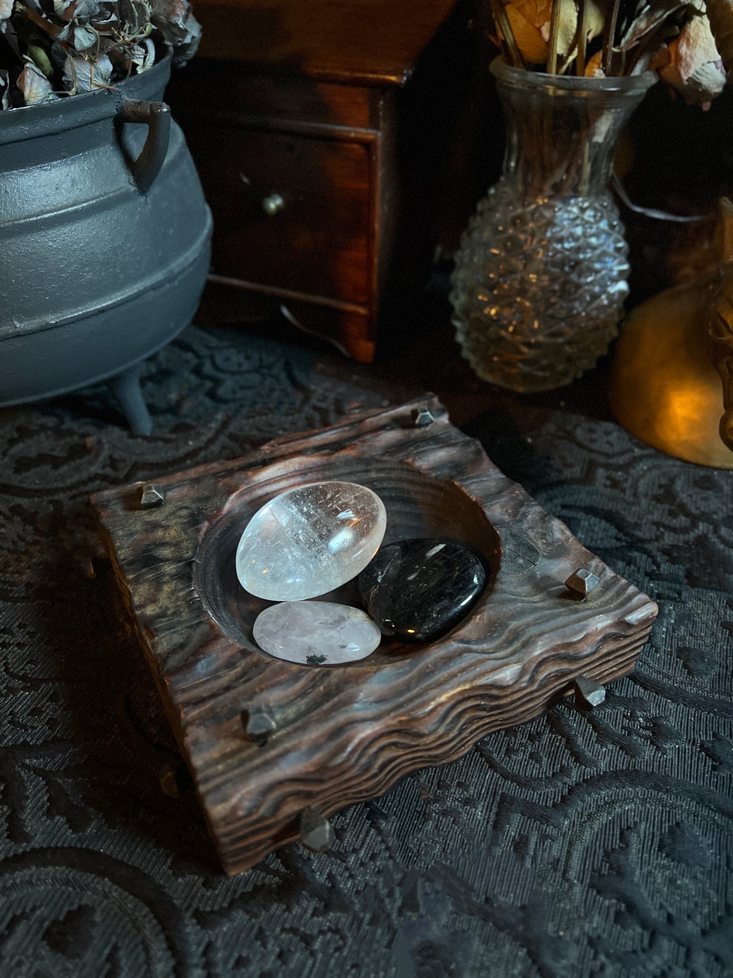 Wooden Gothic Trinket Dish