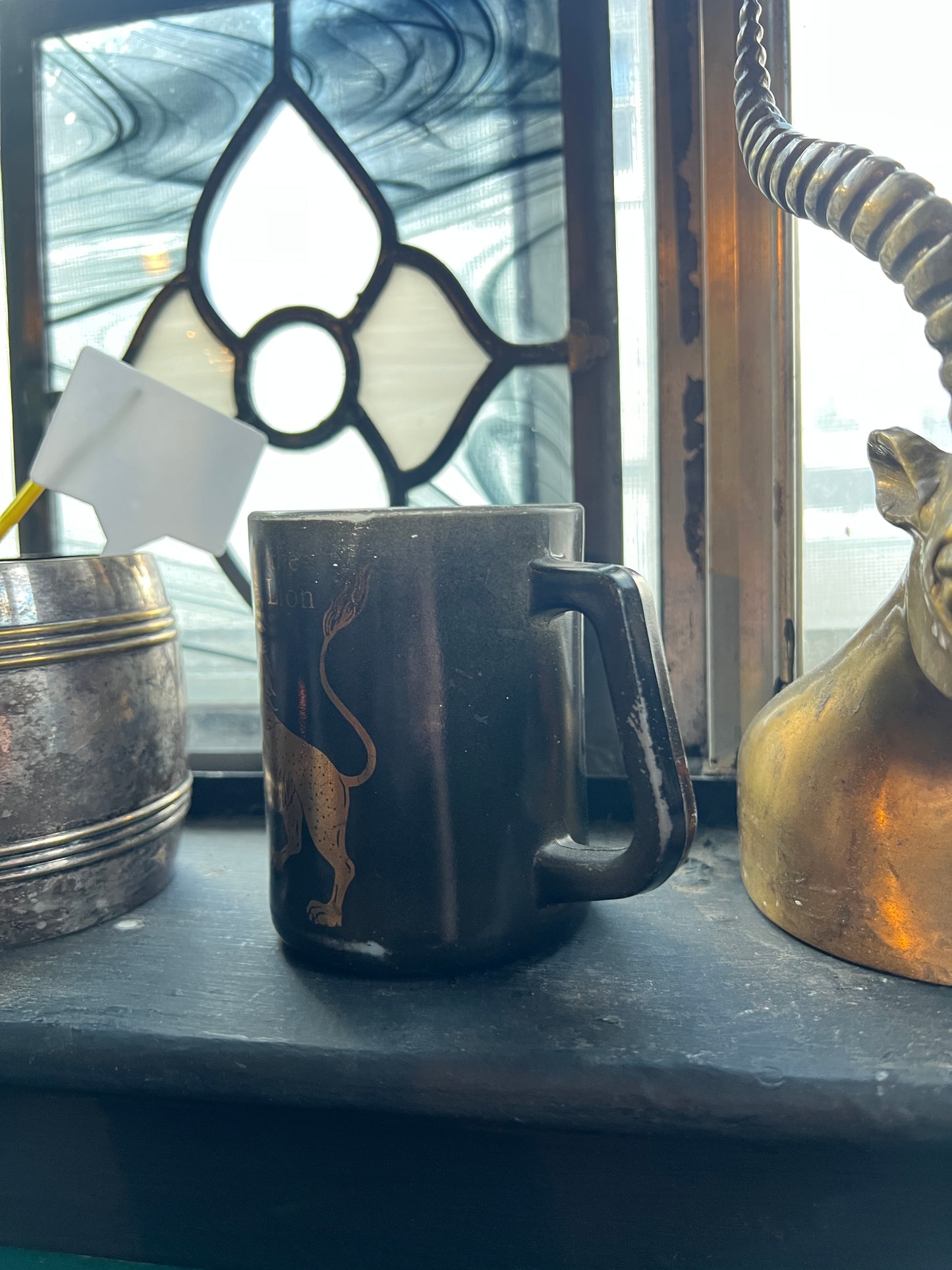 Leo the Lion Milk Glass Mug