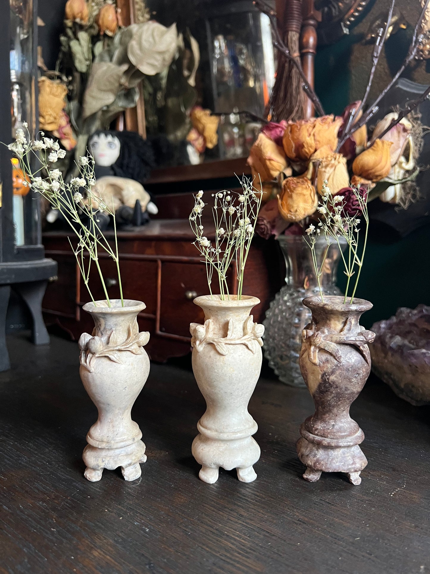 Italian Marble Miniature Vases