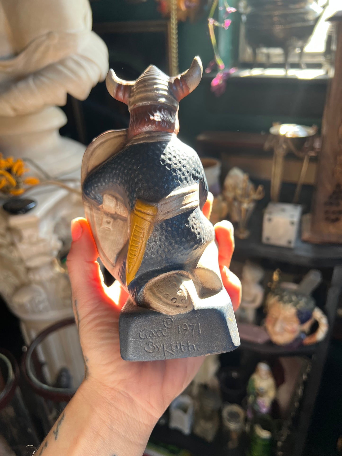 1971 Gare By Keith White Kneeling Viking Figurine