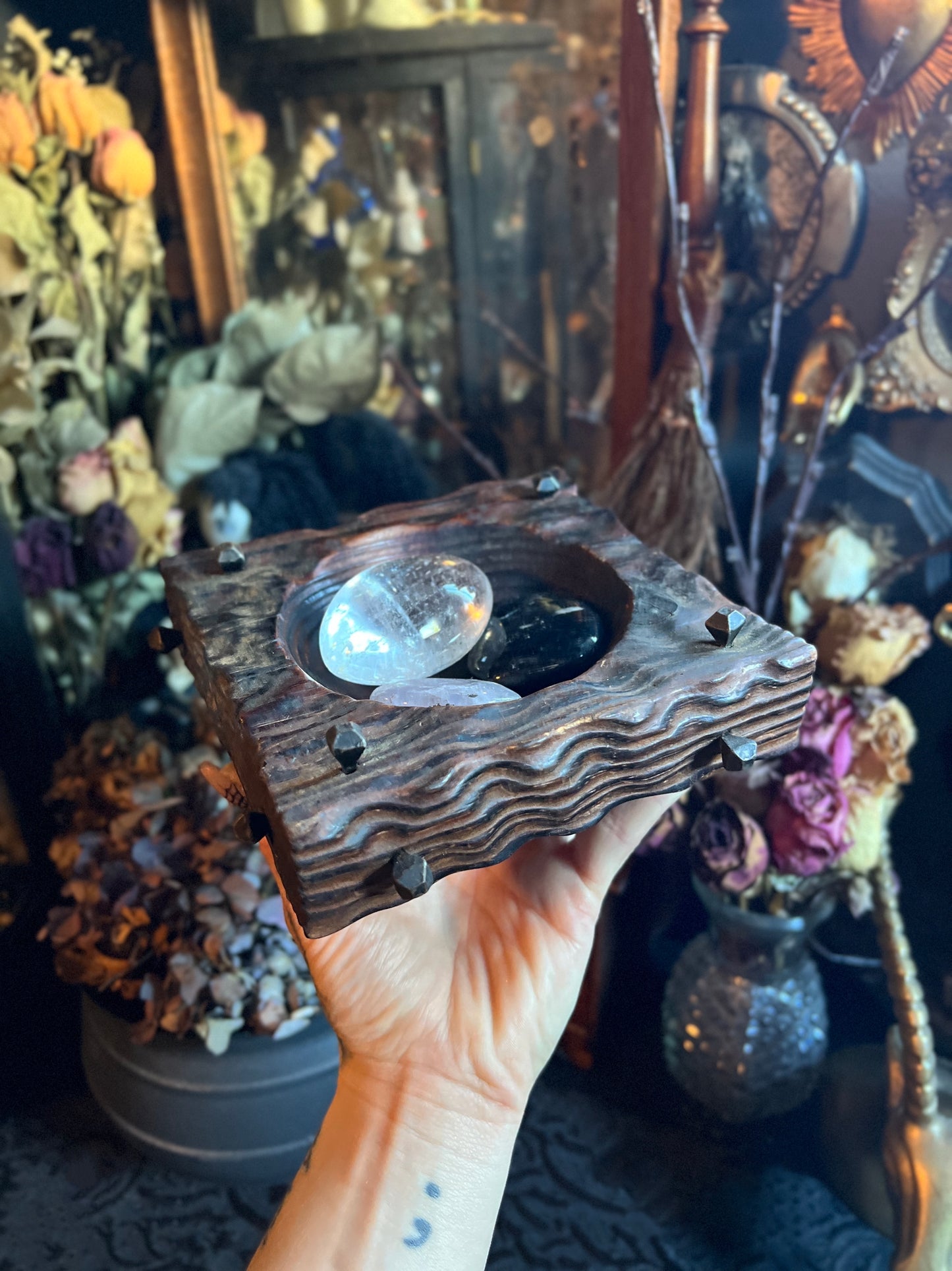 Wooden Gothic Trinket Dish