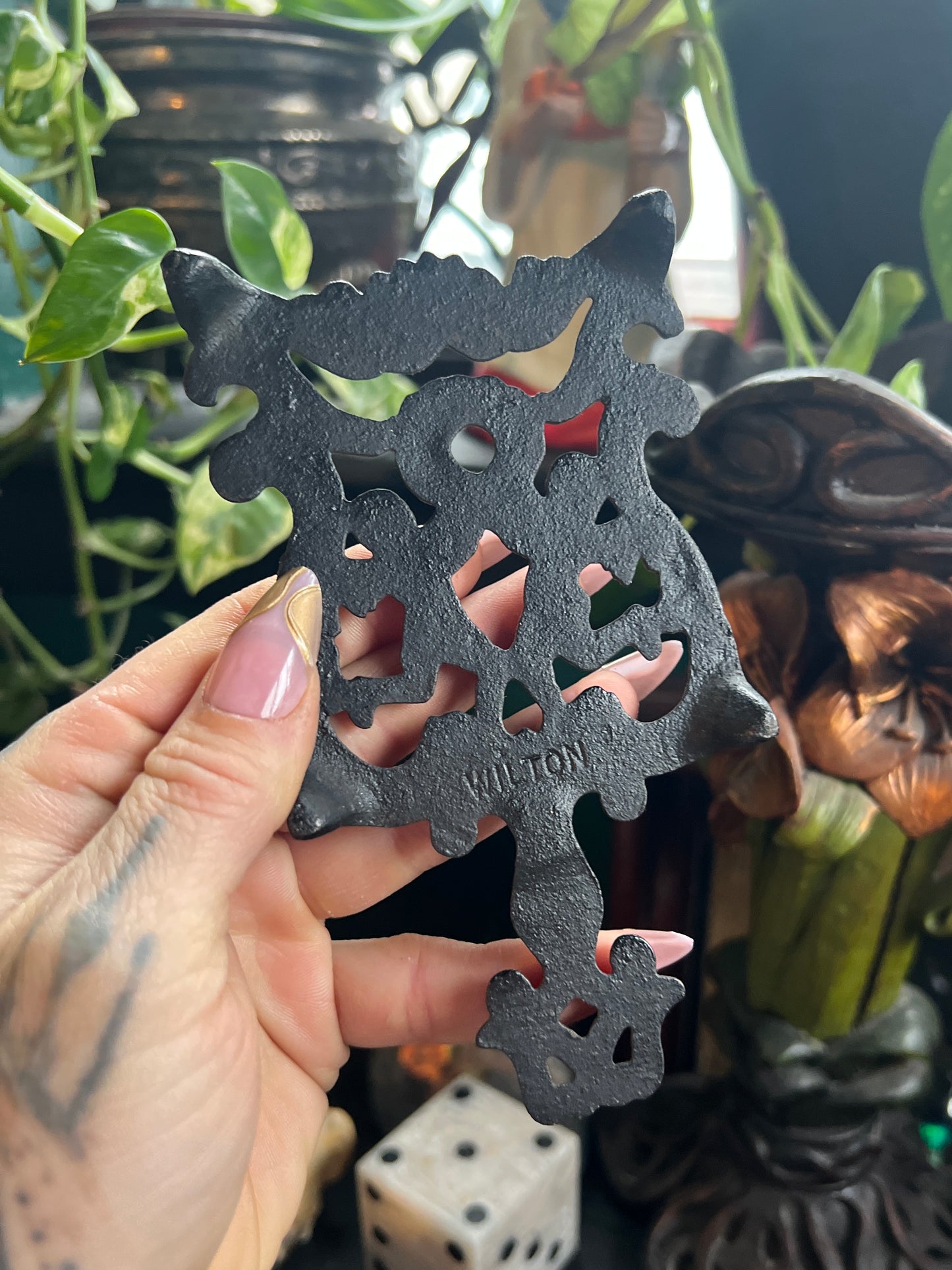 Miniature Cast Iron Cupid Trivet