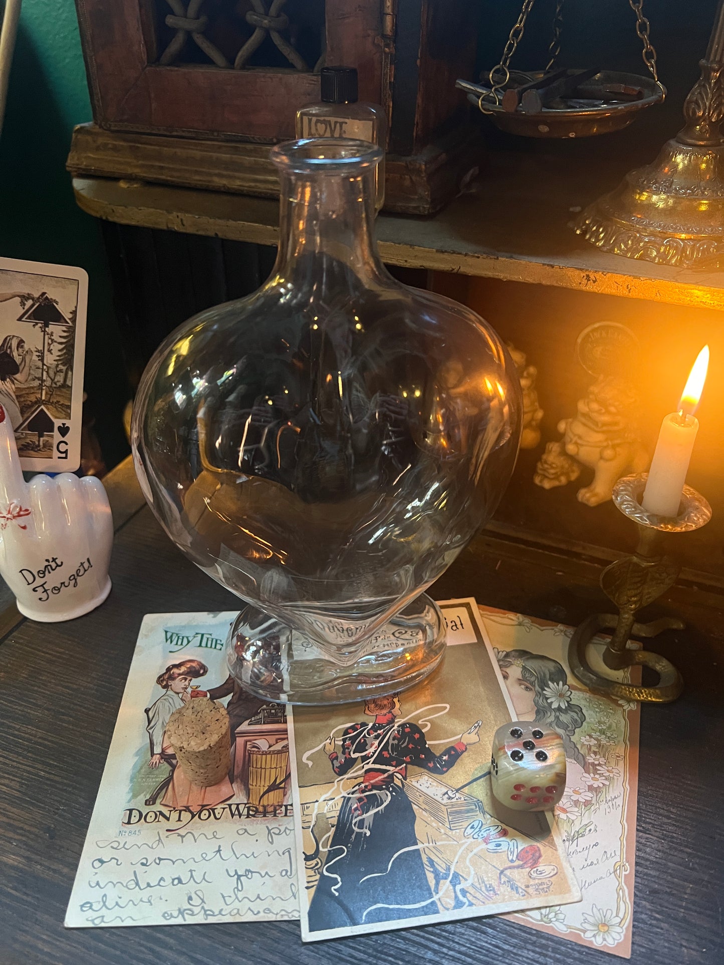 Italian Glass Heart Decanter