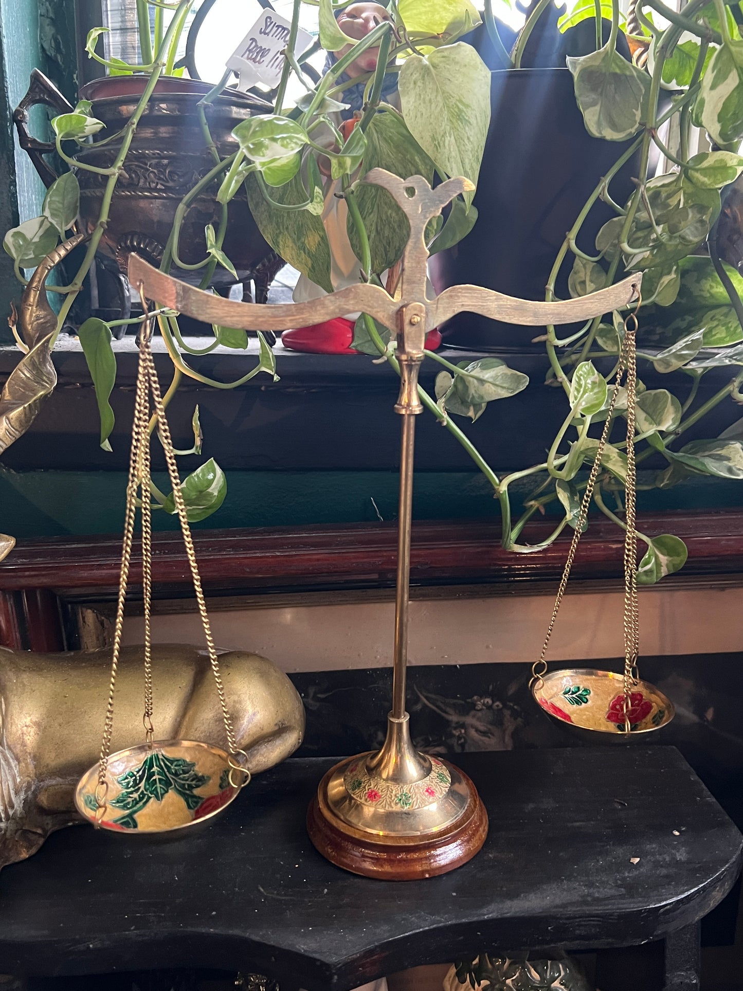 Apothecary Rose Enamel Brass Scales