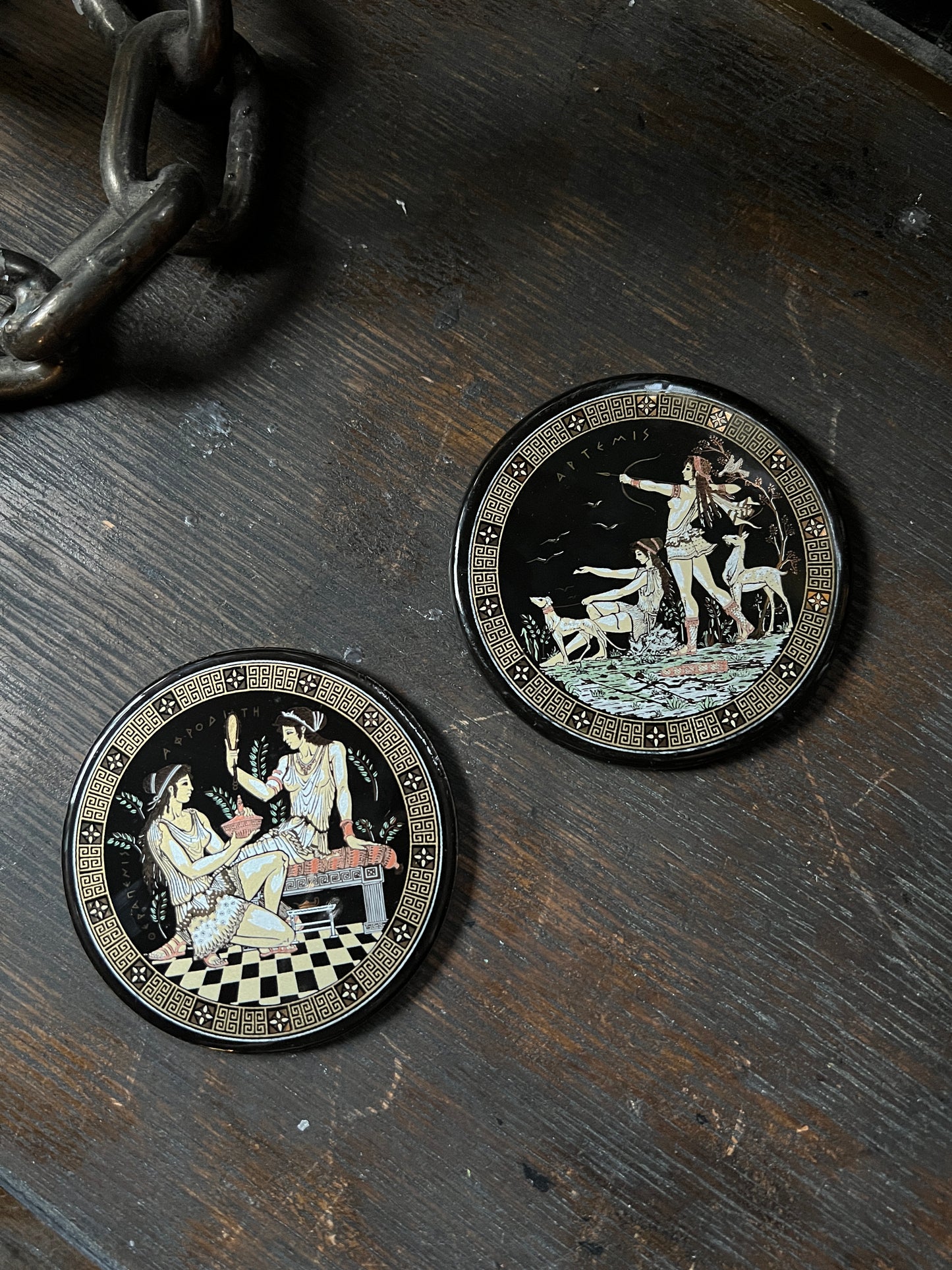 Grecian Aphrodite & Artemis Coasters