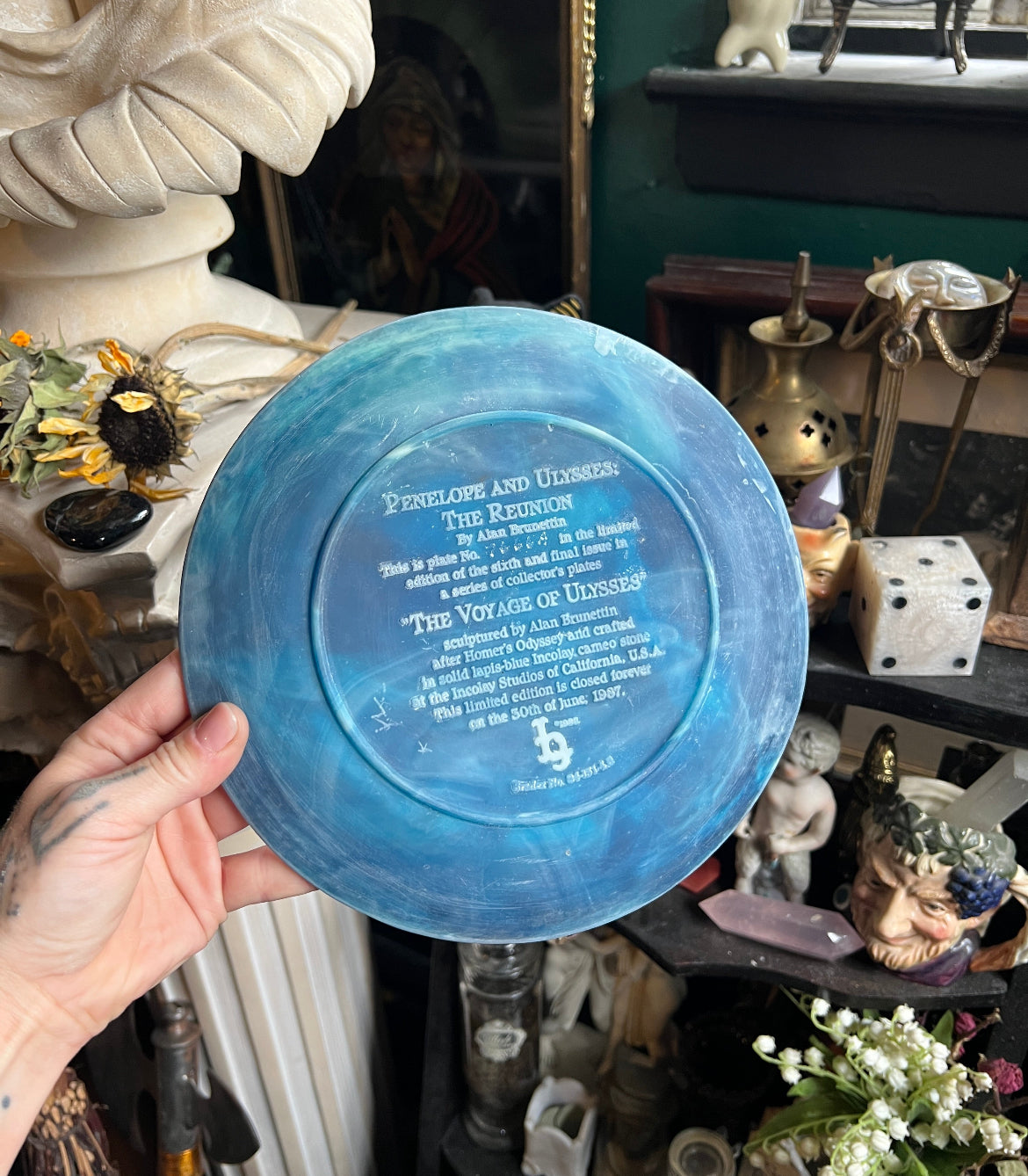 Incolay Cameo The Voyage of Ulysses Collector Plate