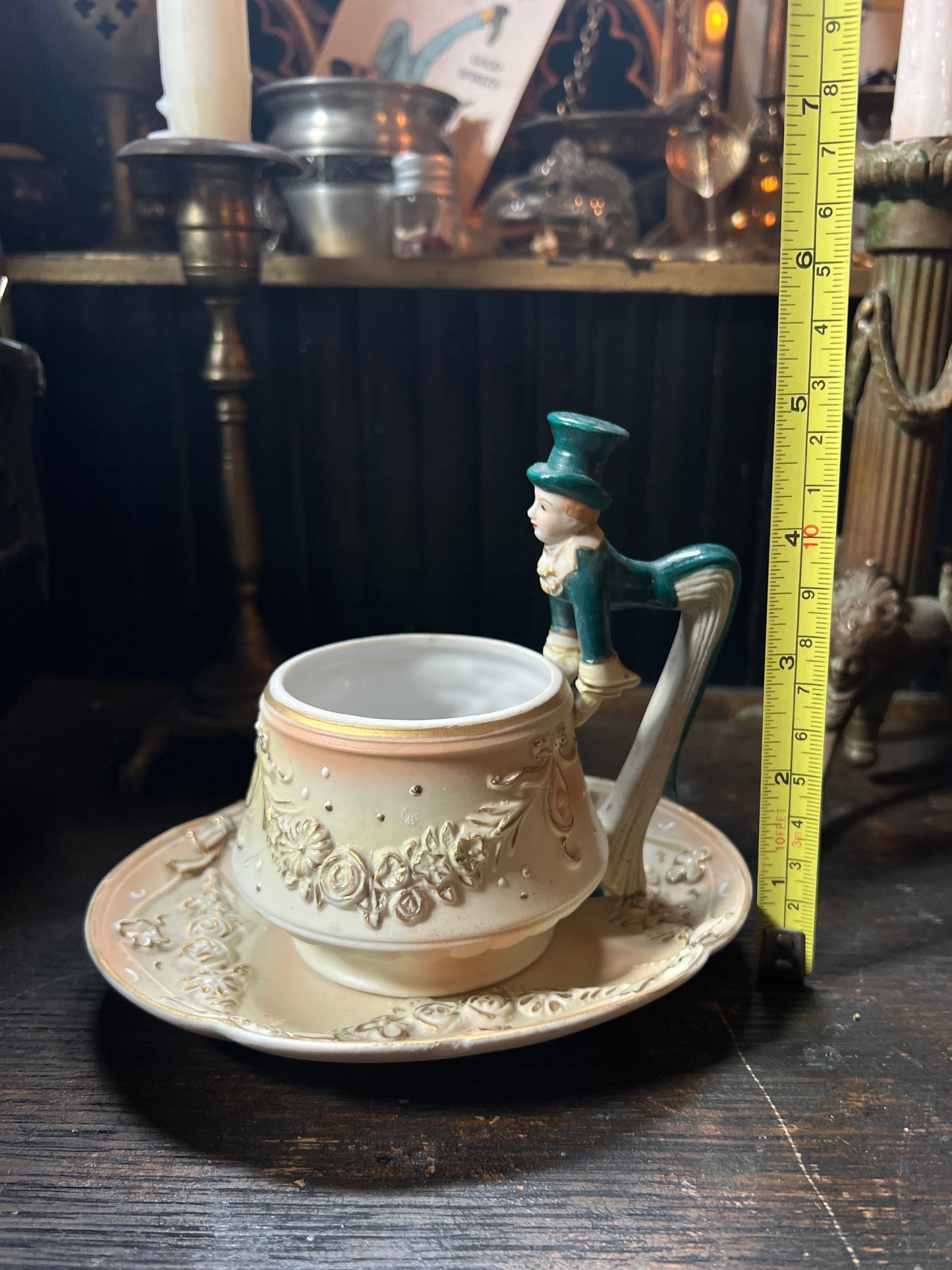 1940s Bisque Ardalt Japan Victorian Gentleman Tea Cup Set