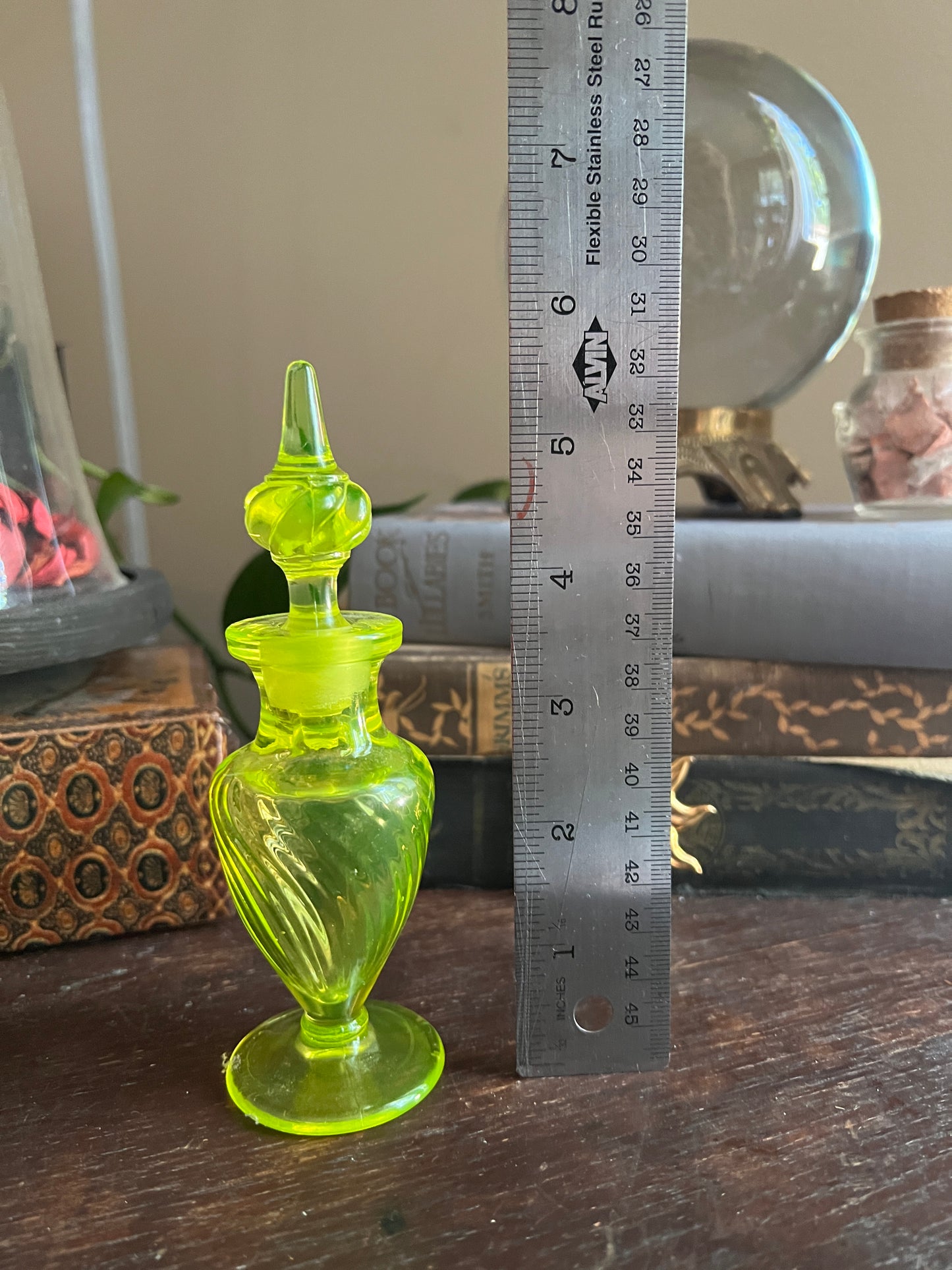 Uranium Glass Perfume Bottle