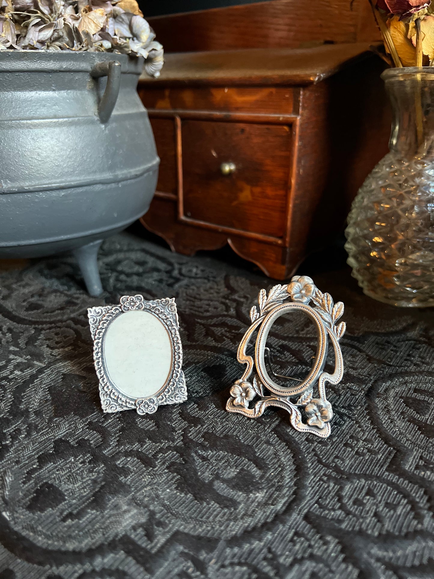 Miniature Pewter Photo Frames