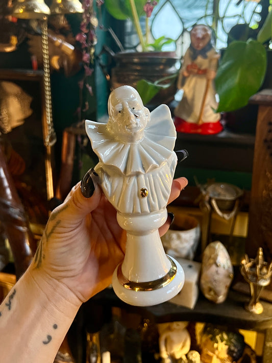 Capodimonte Porcelain Pierrot Clown Bust