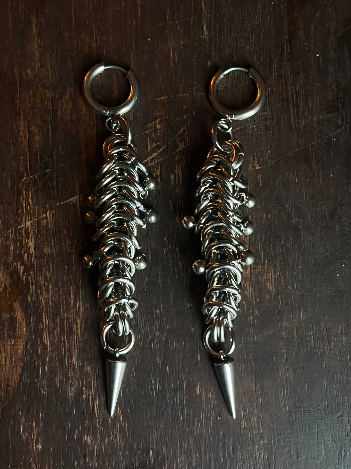 Vertebrae Spike Earrings