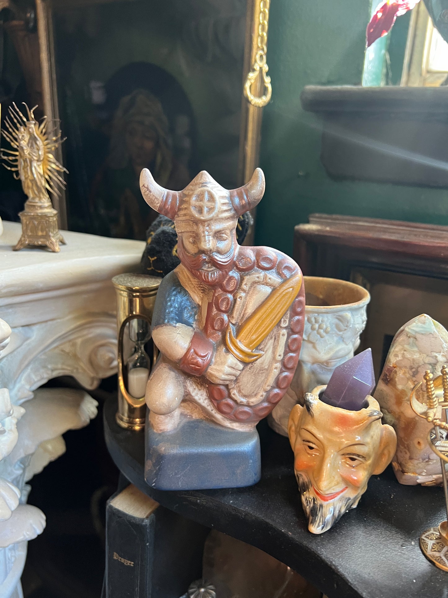 1971 Gare By Keith White Kneeling Viking Figurine
