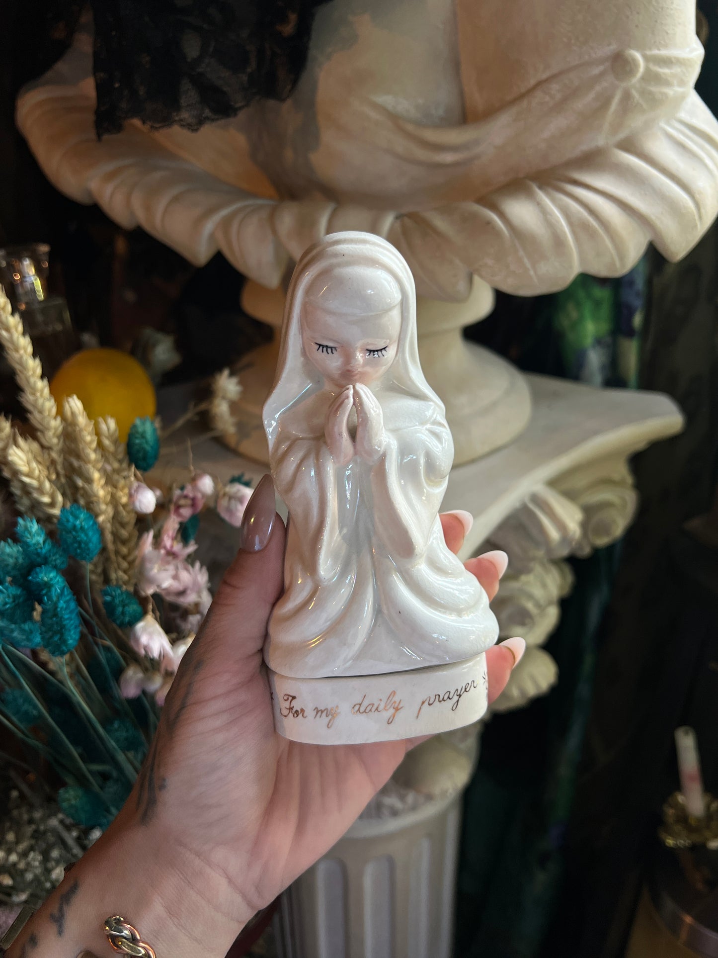 Praying Nun Rosary Box