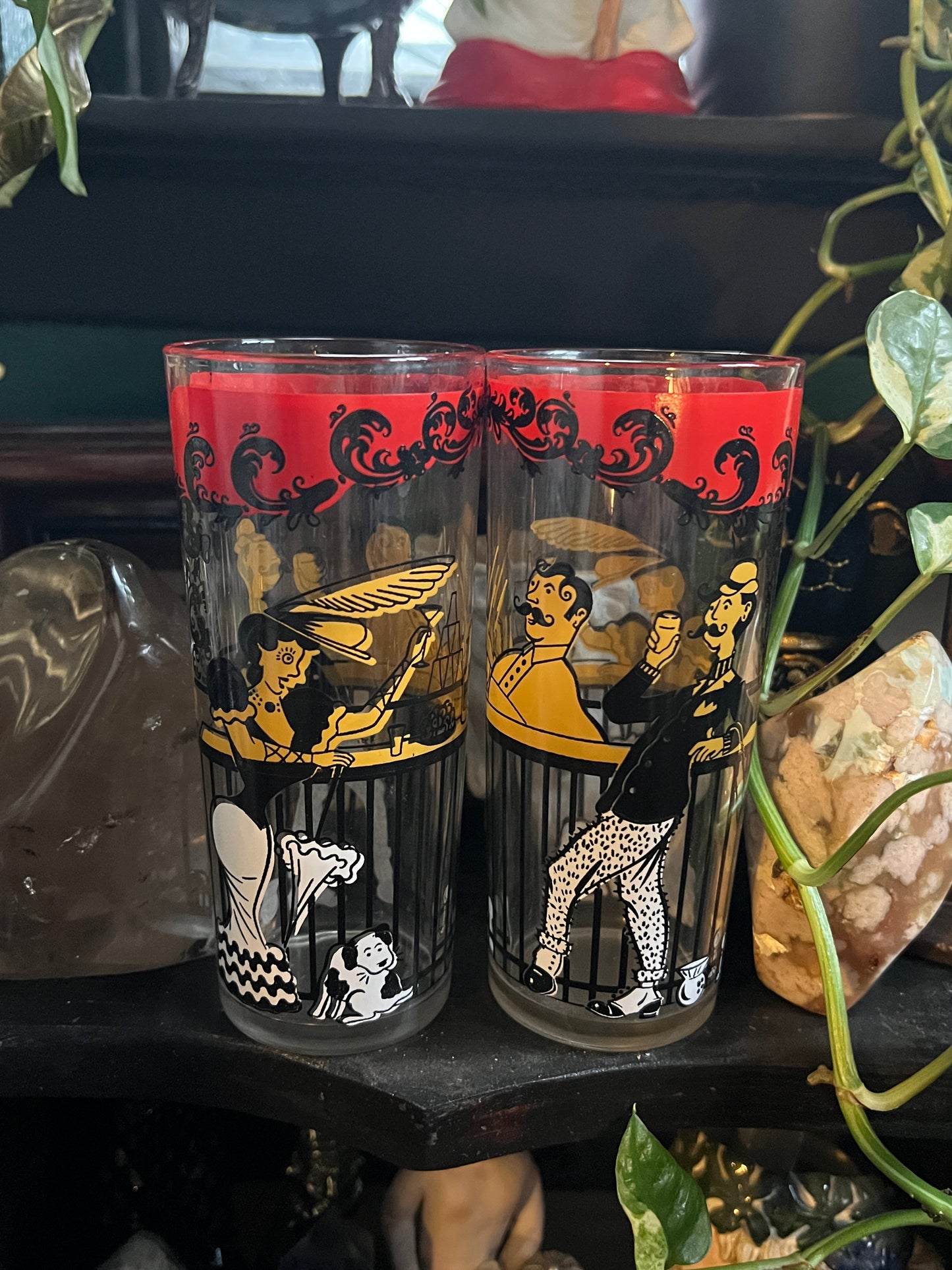 Hazel Atlas Moulin Rouge Drinking Glasses