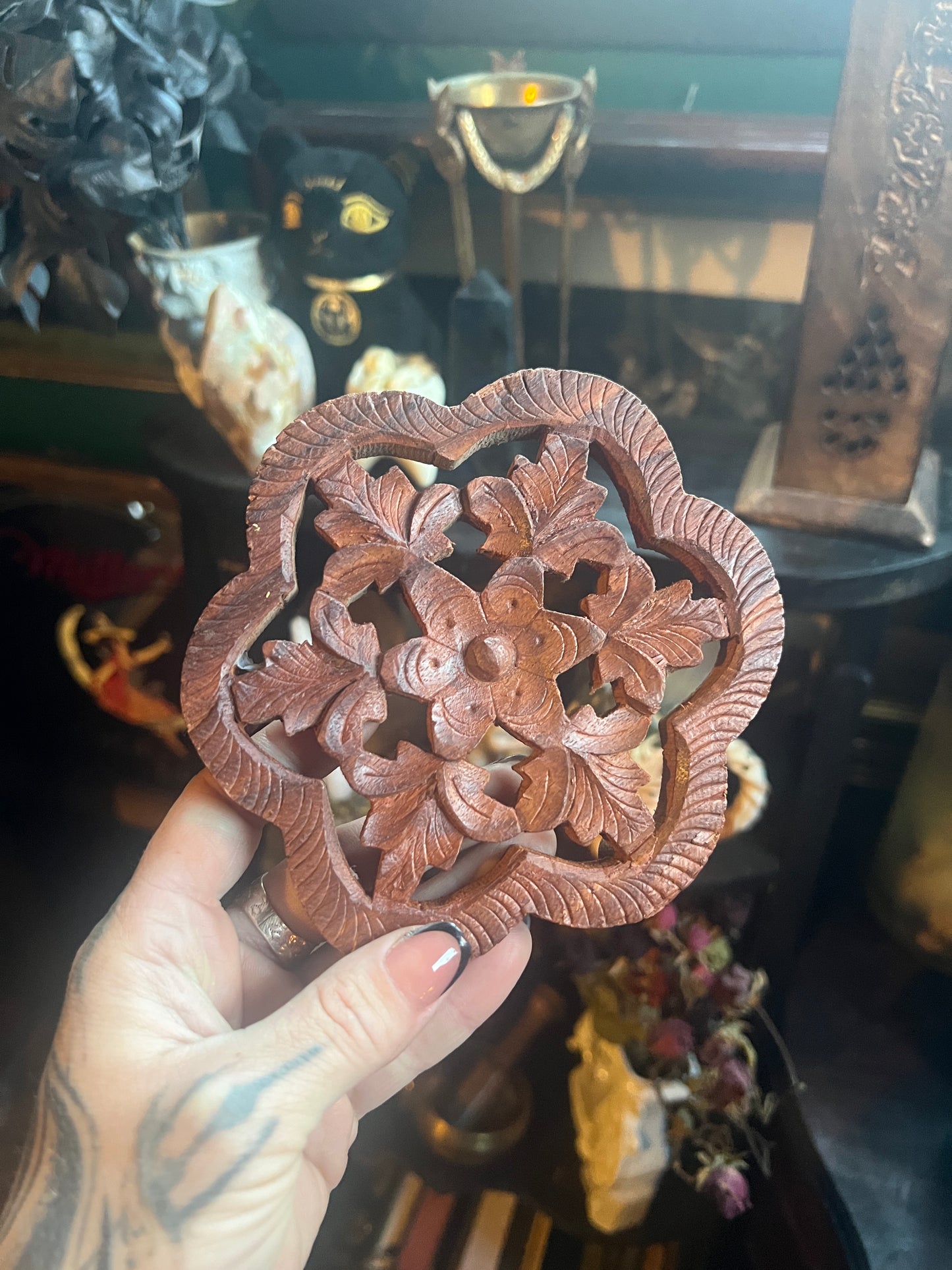 Hand Carved Wooden Trivets