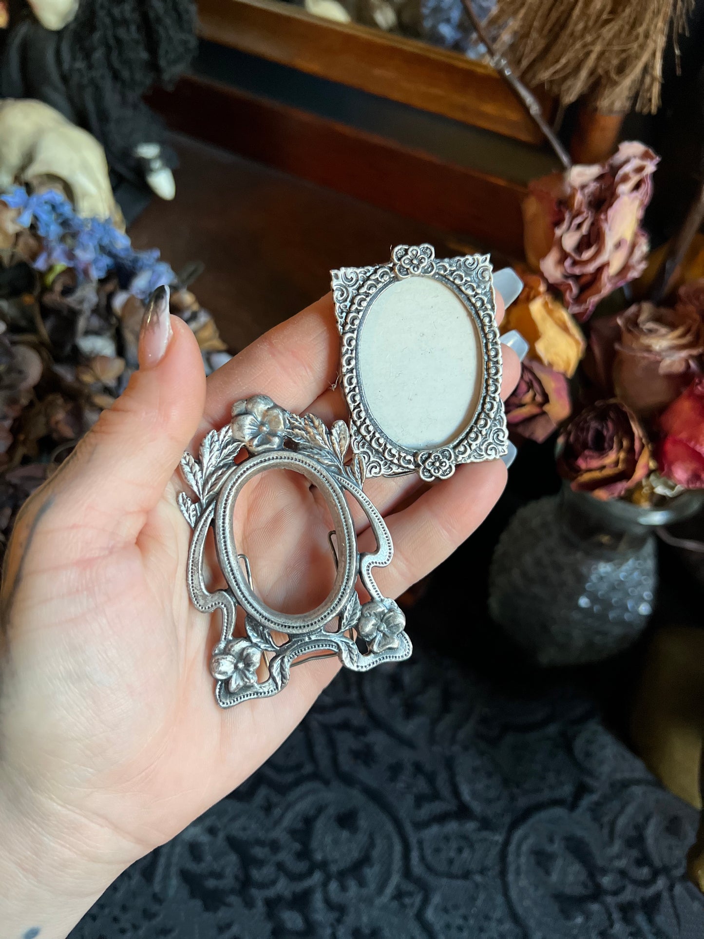 Miniature Pewter Photo Frames