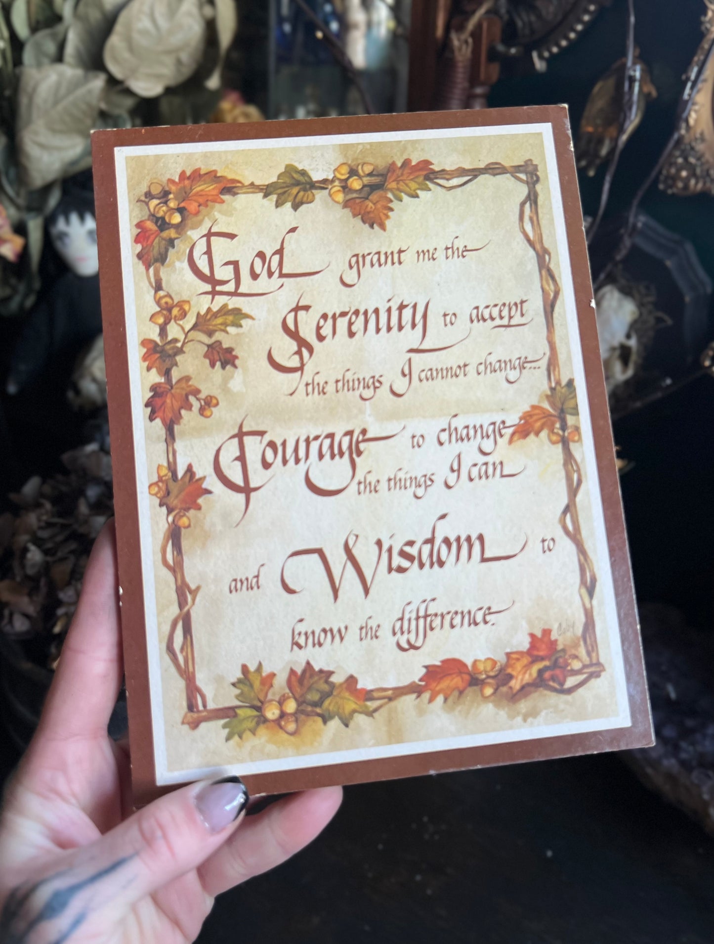 Vintage Serenity Prayer Plaque