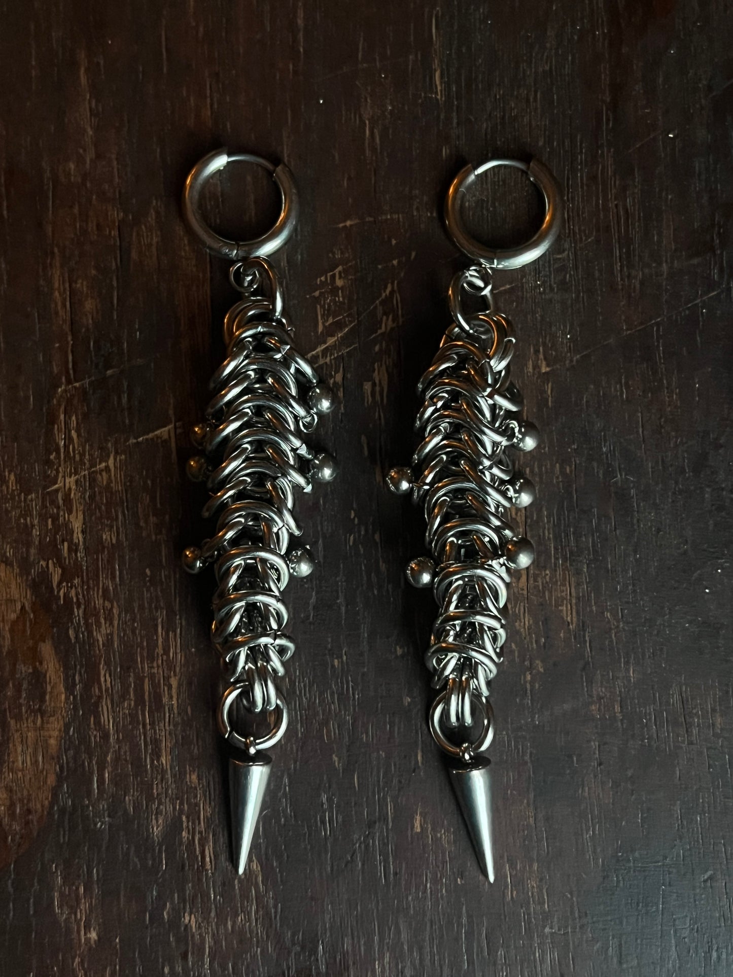 Vertebrae Spike Earrings