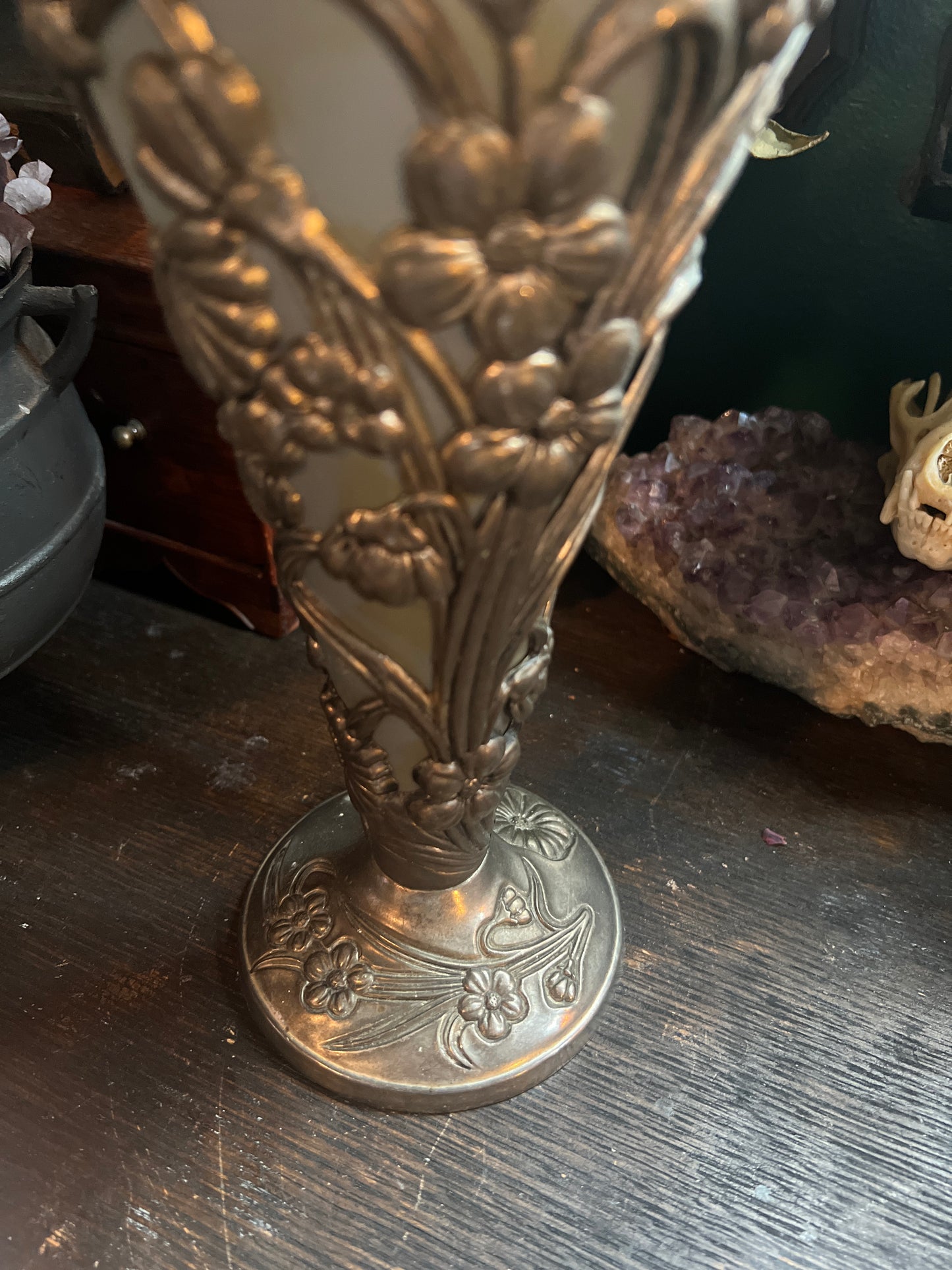 Art Nouveau Silver Plated Vase