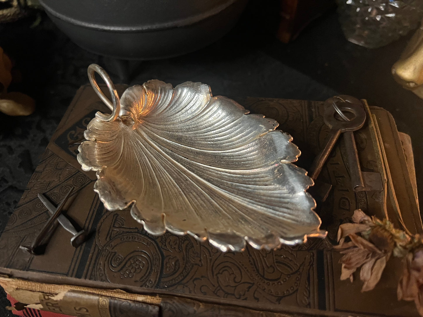 Silver-plated Leaf Dish