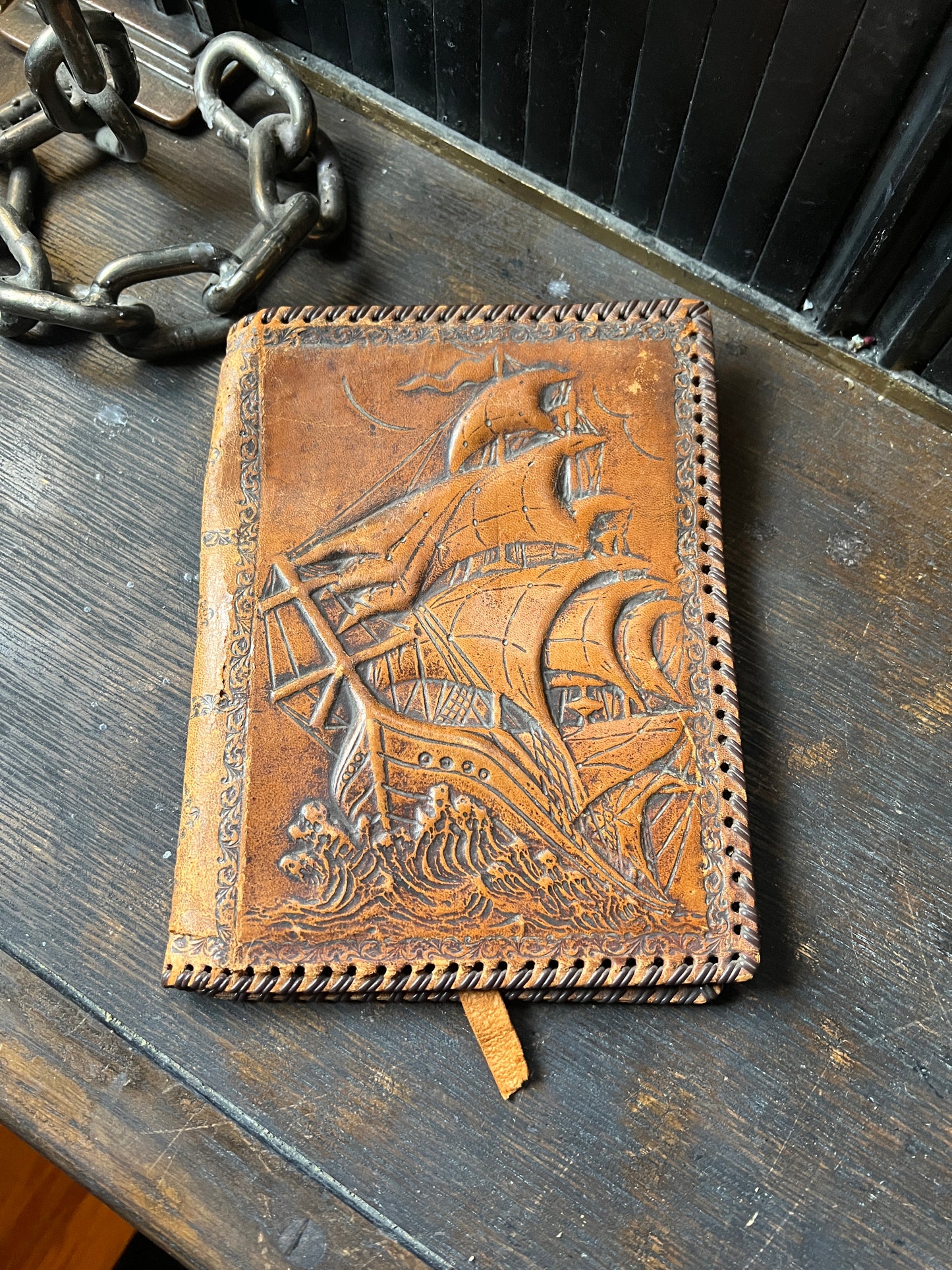 Tooled Leather Book Cover