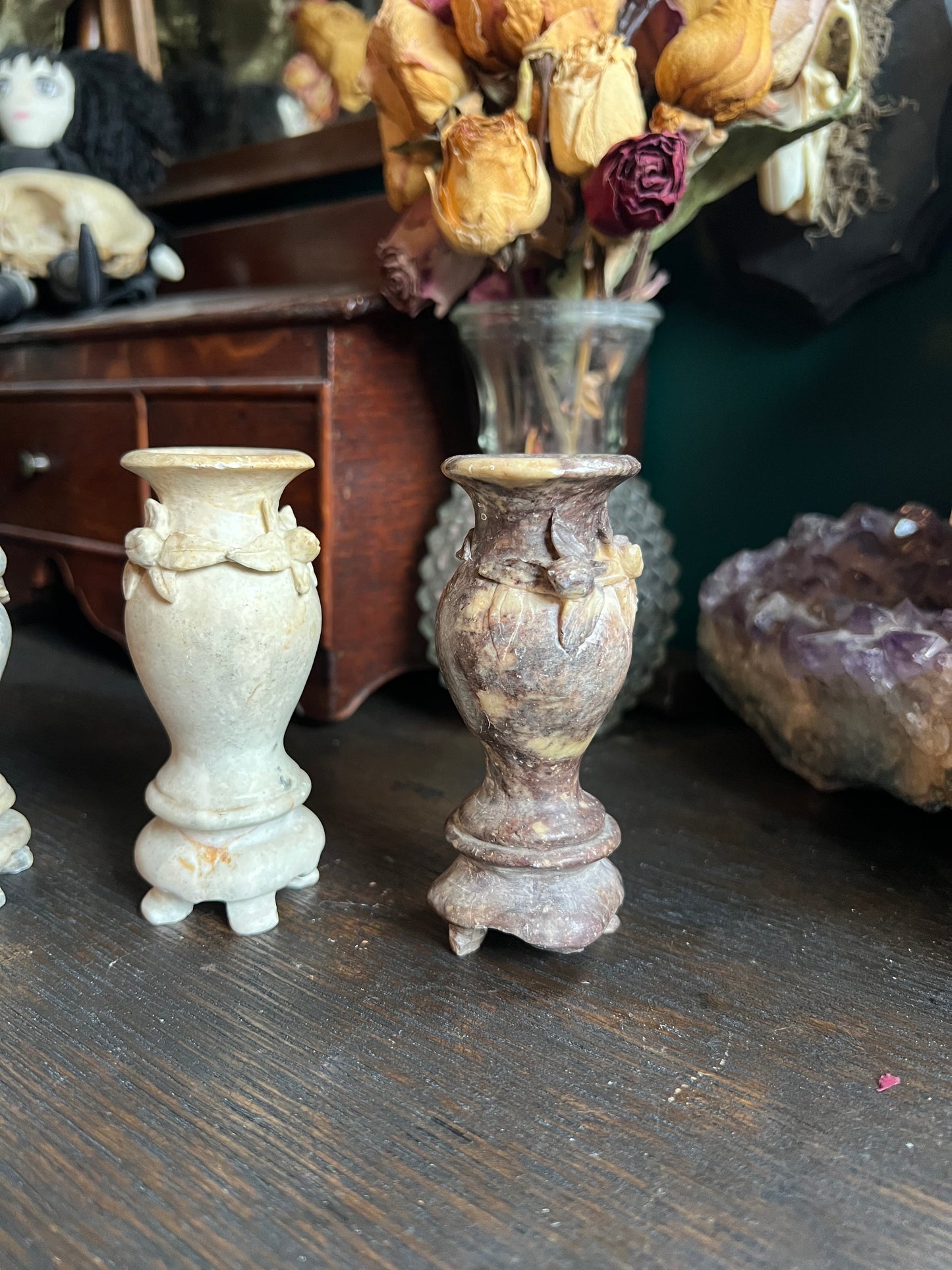 Italian Marble Miniature Vases