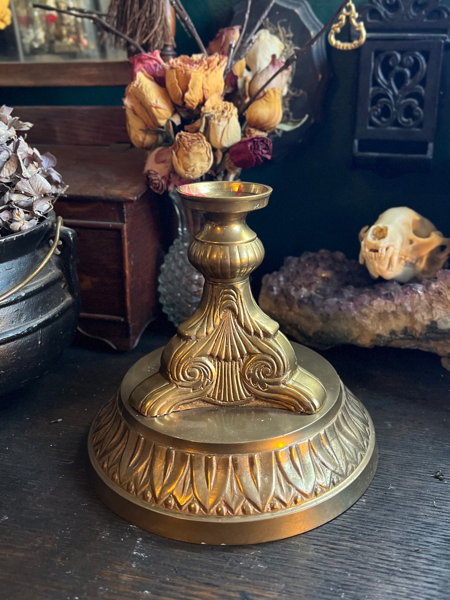 Brass Chamber-stick Candle Holder