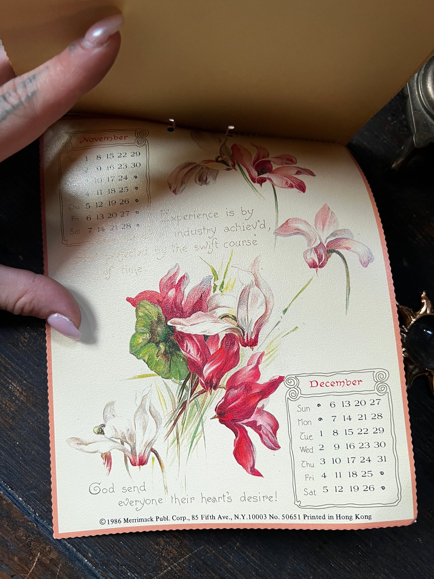 The Shakespeare 1987 Victorian Paper Calender