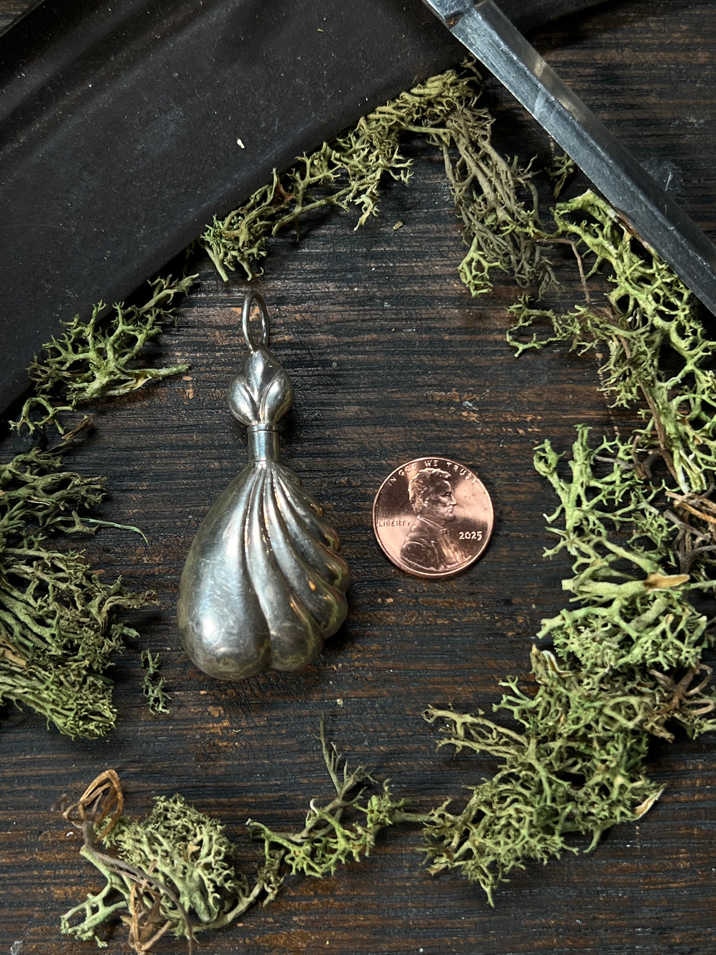 Sterling Poison Bottle Pendant