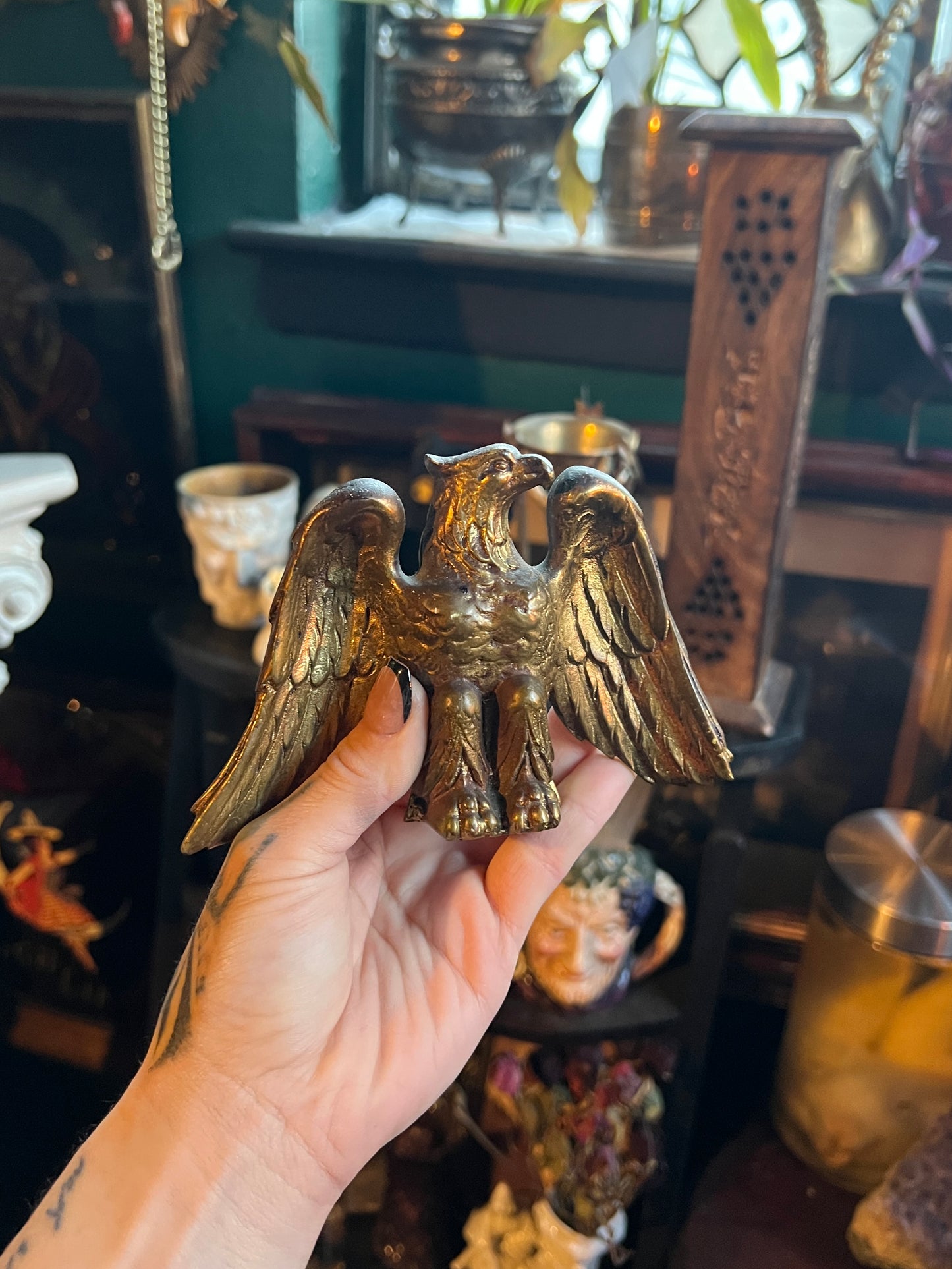 Bronze Eagle Figurine