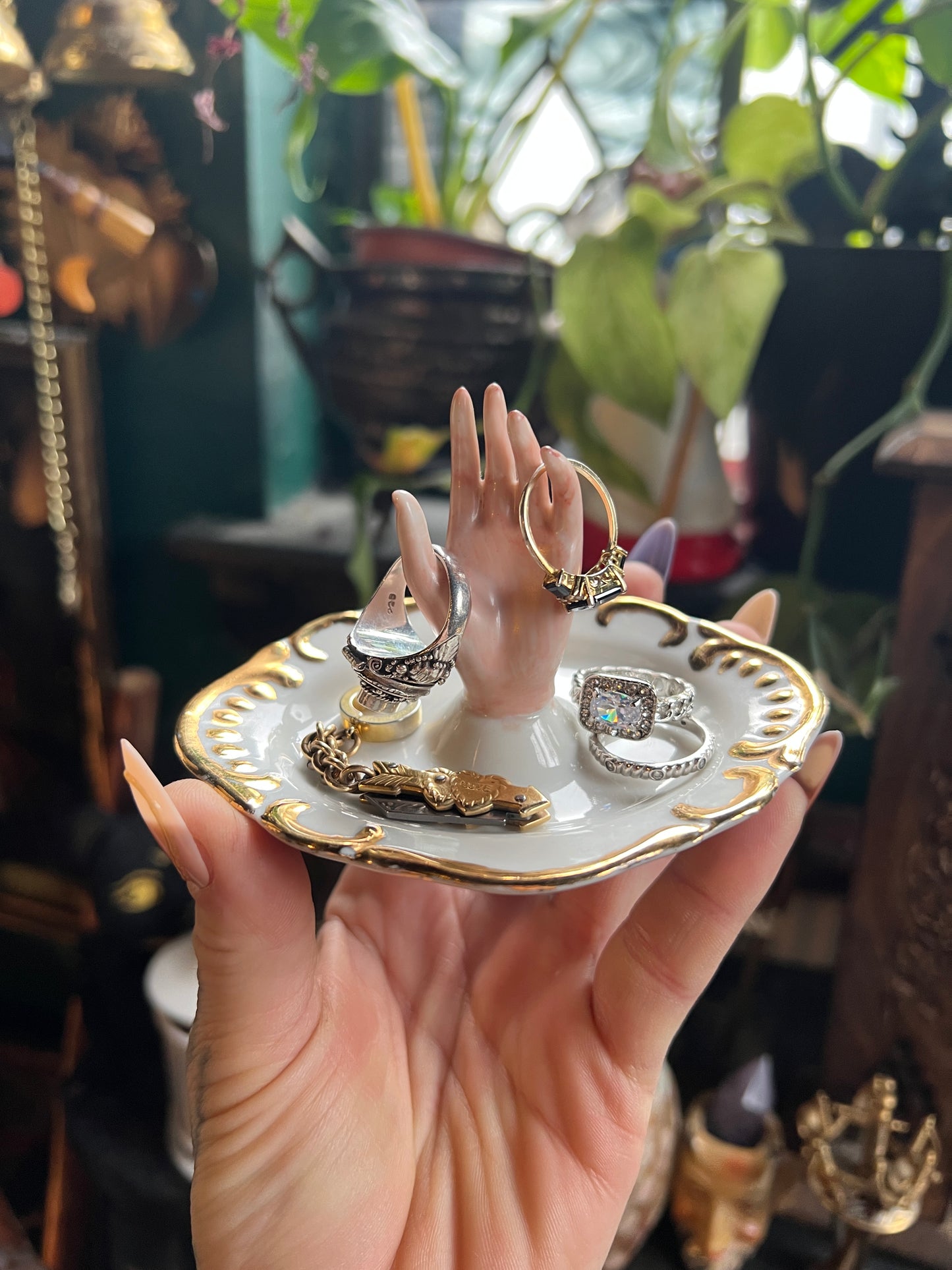 Victorian Hand Trinket Dish
